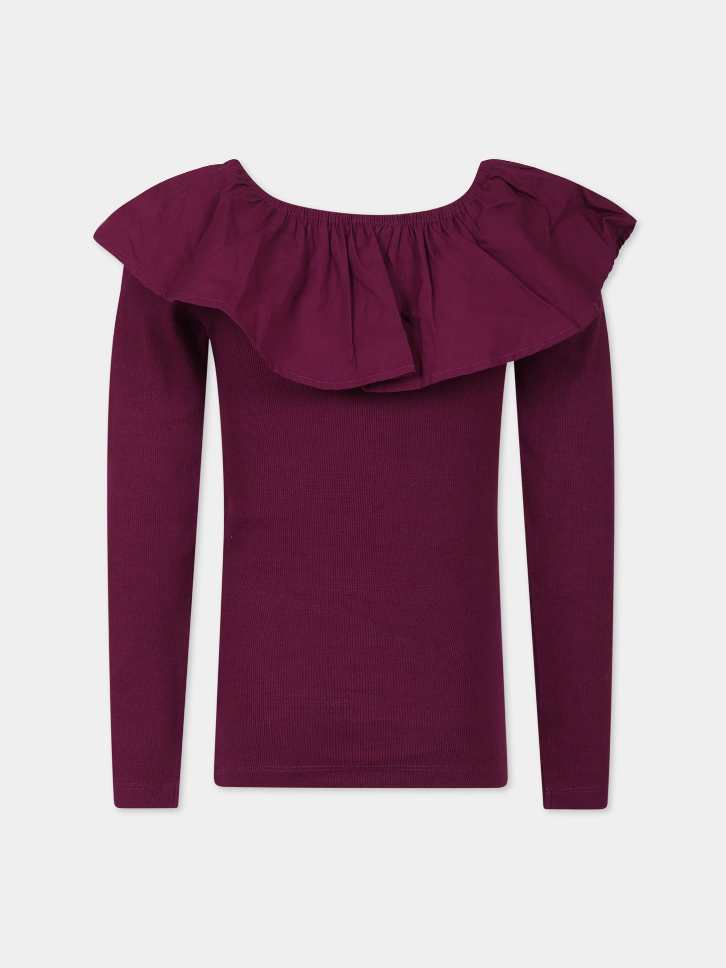 T-shirt viola per bambina con logo,Molo,2W23A402 8763