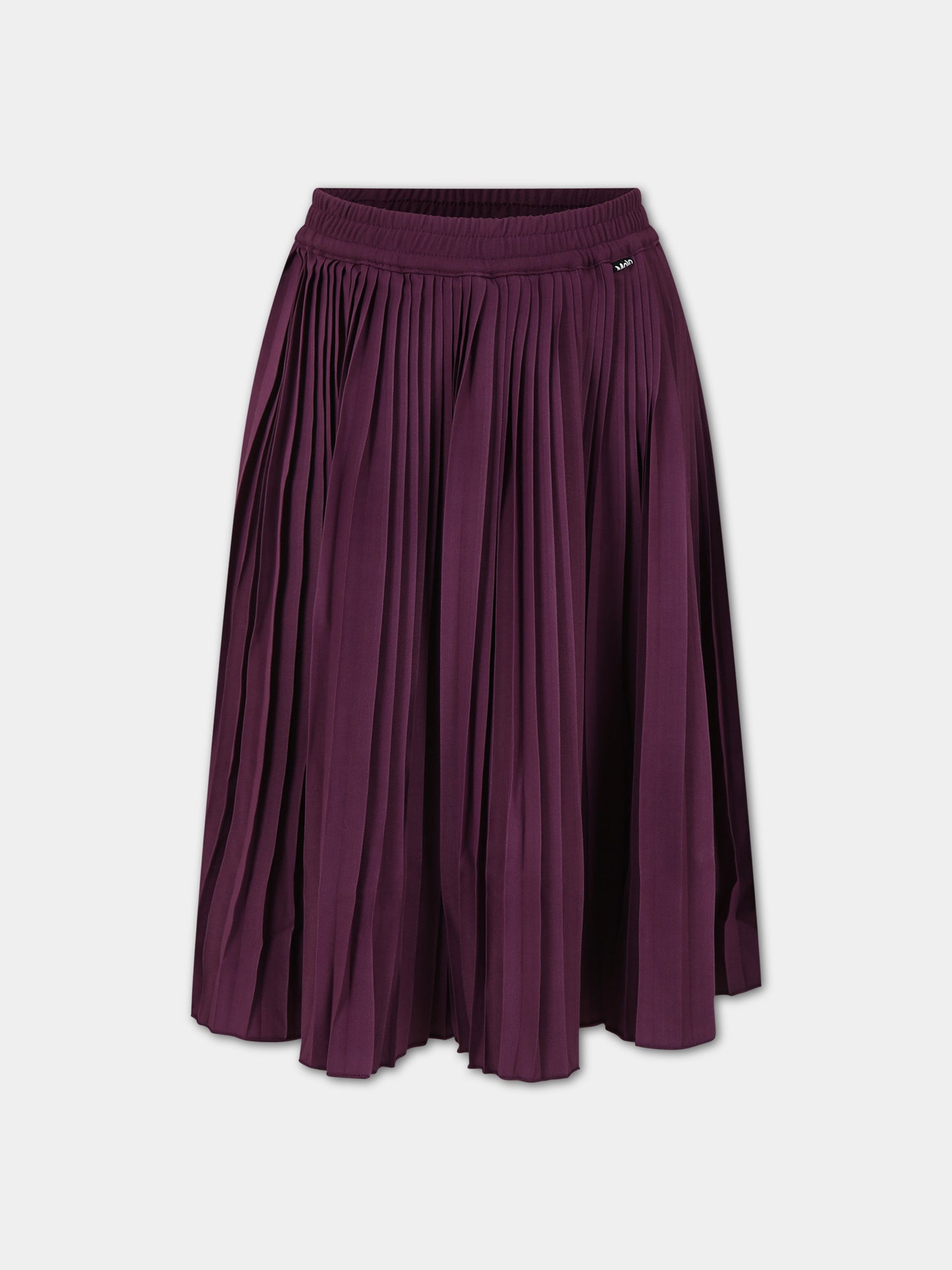 Gonna viola per bambina con logo,Molo,2W23D106 8763