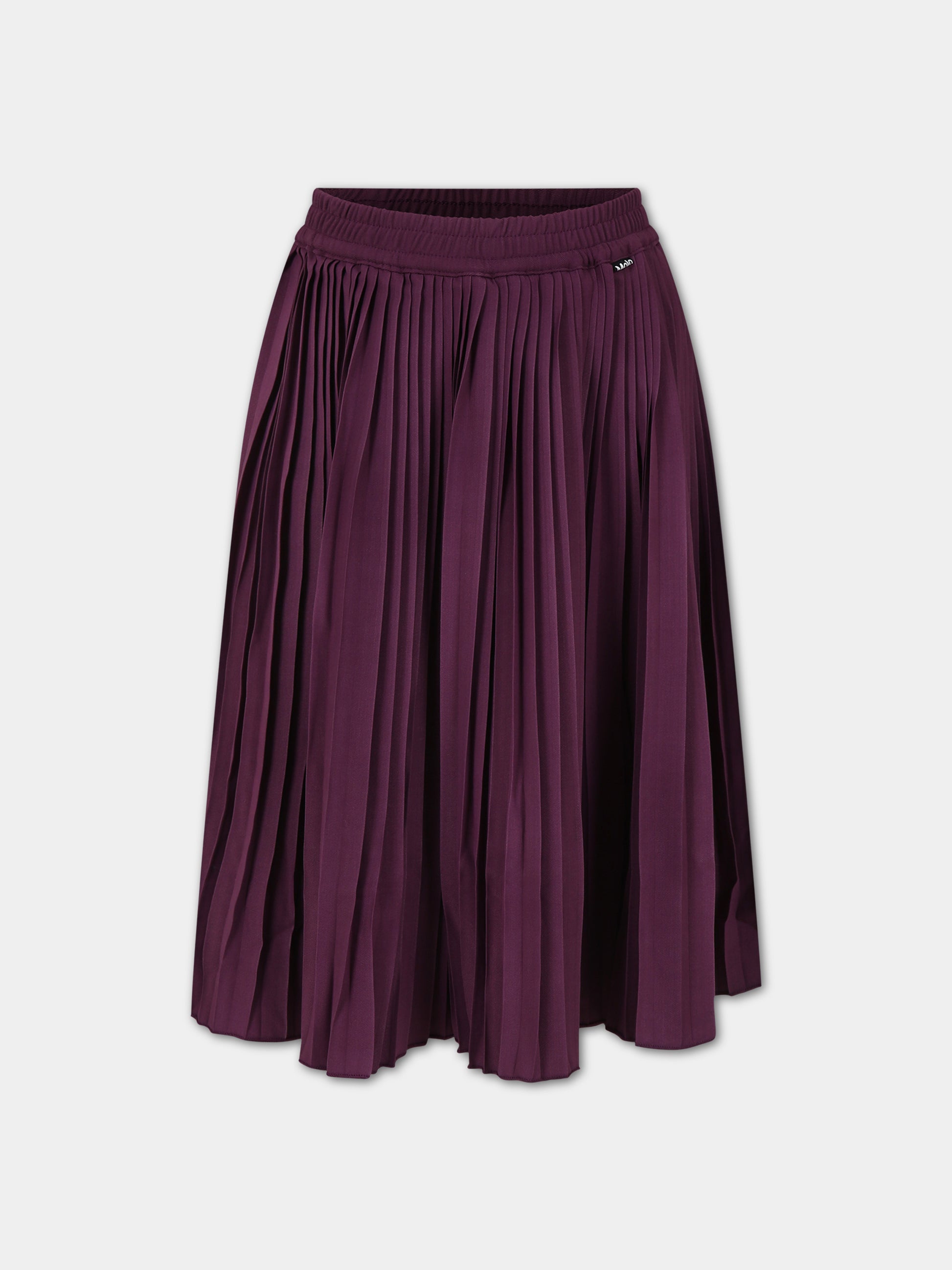 Gonna viola per bambina con logo,Molo,2W23D106 8763