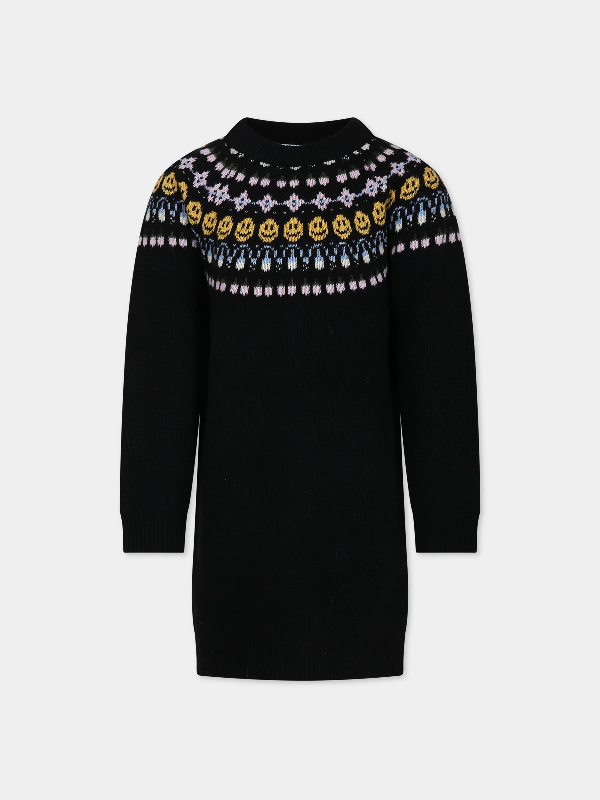 Vestito nero per bambina con smile,Molo,2W23E210 7723