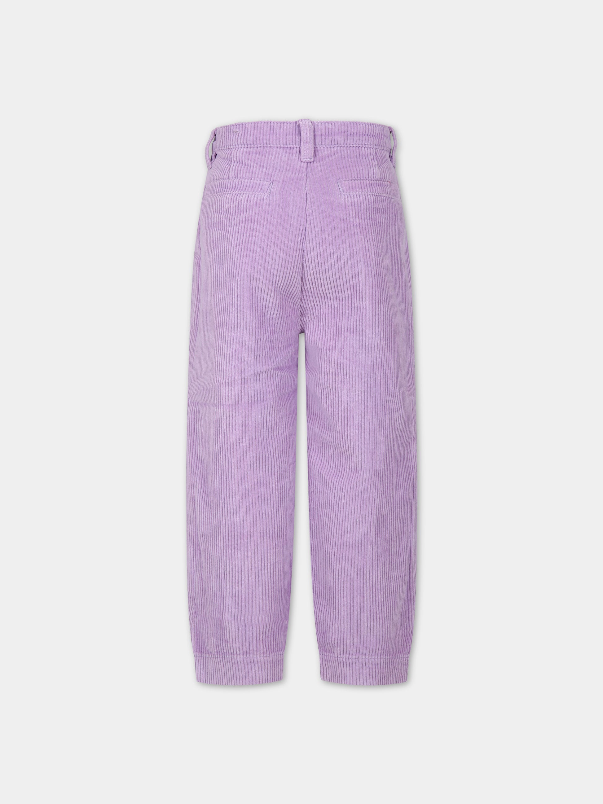 Pantaloni viola per bambina con logo,Molo,2W23I101 8764
