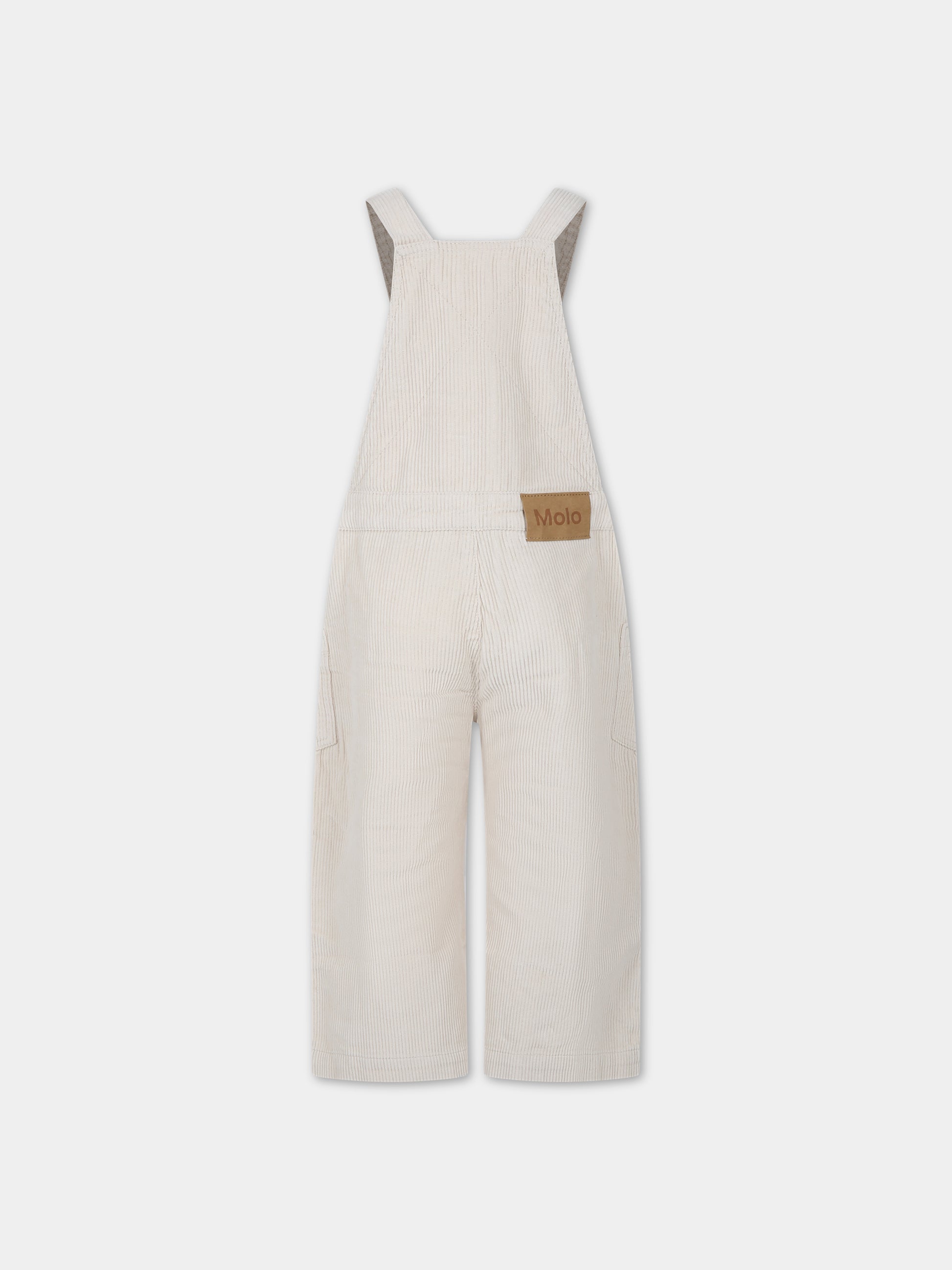 Salopette avorio per bambina con logo,Molo,2W23I301 2444