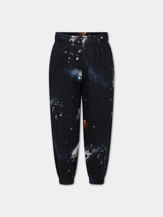 Pantaloni blu per bambino con pianeti,Molo,6W23I202 6941