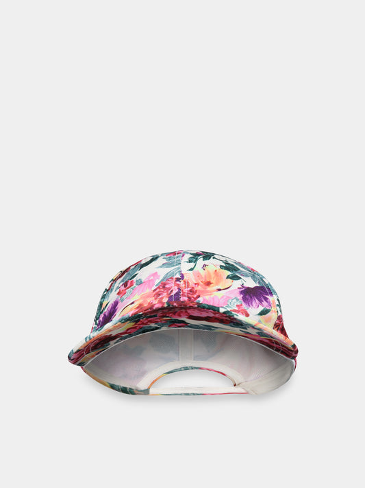 Cappello multicolor per bambina con stampa floreale,Molo,7W23Y304 6964