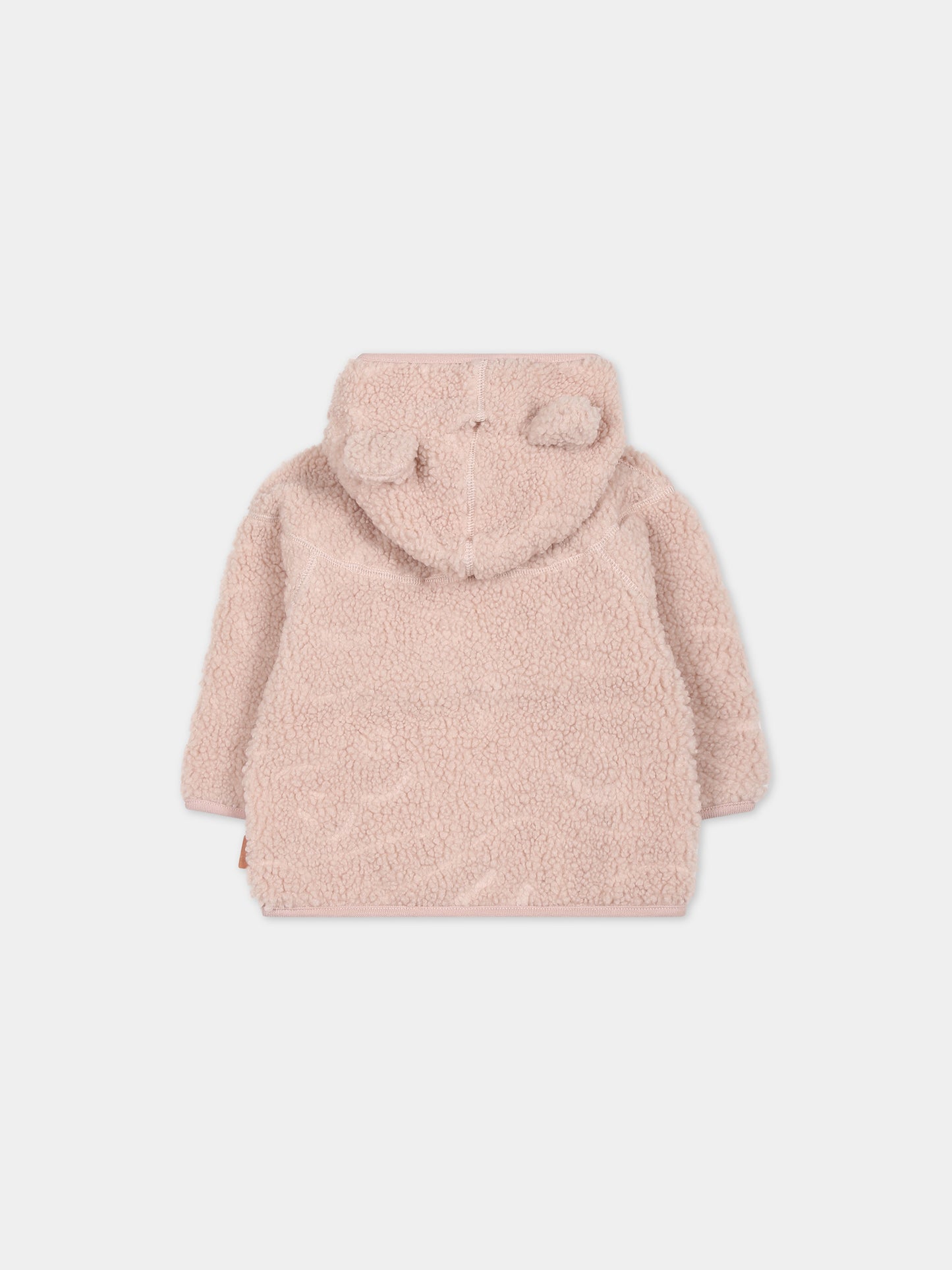 Ecopelliccia rosa per neonata con logo,Molo,5W23L204 8766