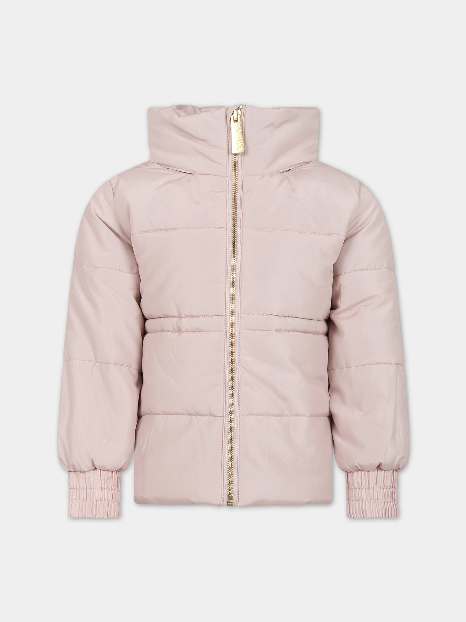 Piumino rosa per bambina con stampa floreale,Molo,5W23M306 6886