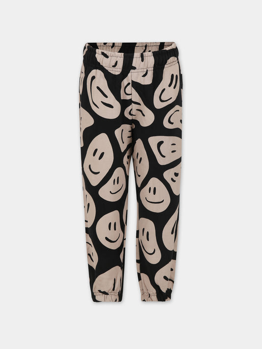 Pantaloni neri per bambini con smile,Molo,6W23I204 6880