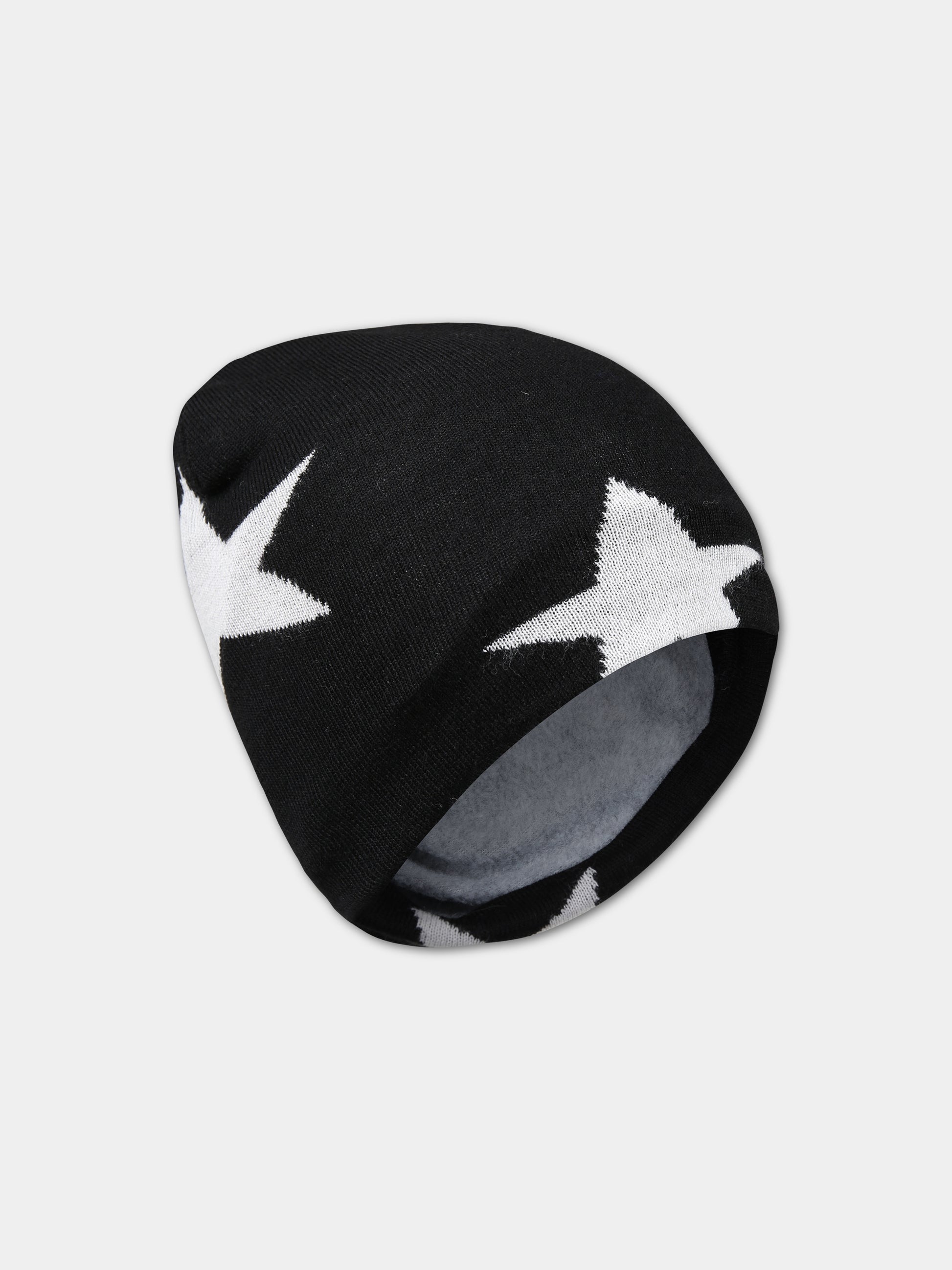 Berretto nero per bambini con stelle,Molo,7W23S301 0099
