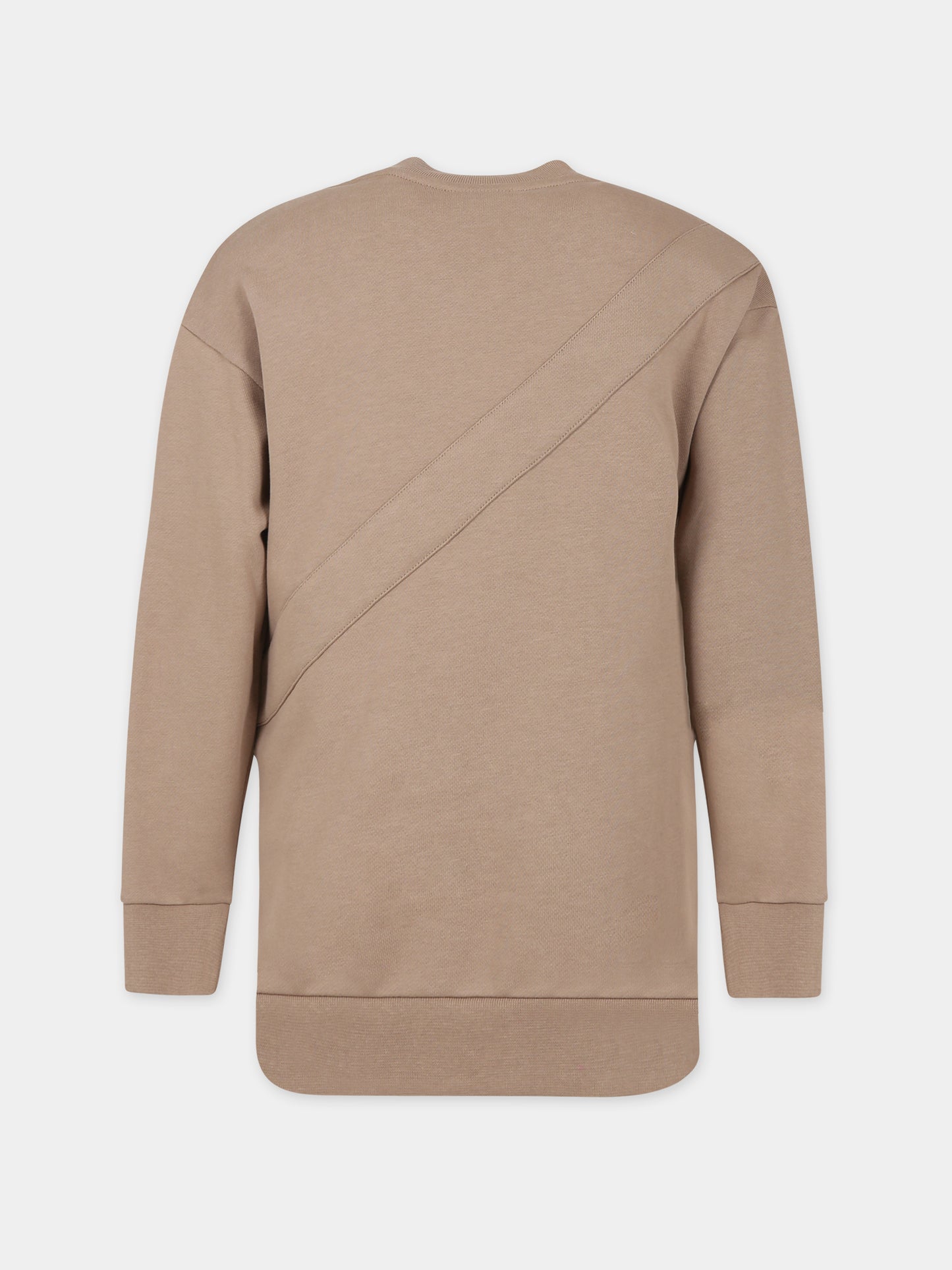 Felpa beige con Baguette per bambini,Fendi Kids,JUH056 5V0 F1KE2