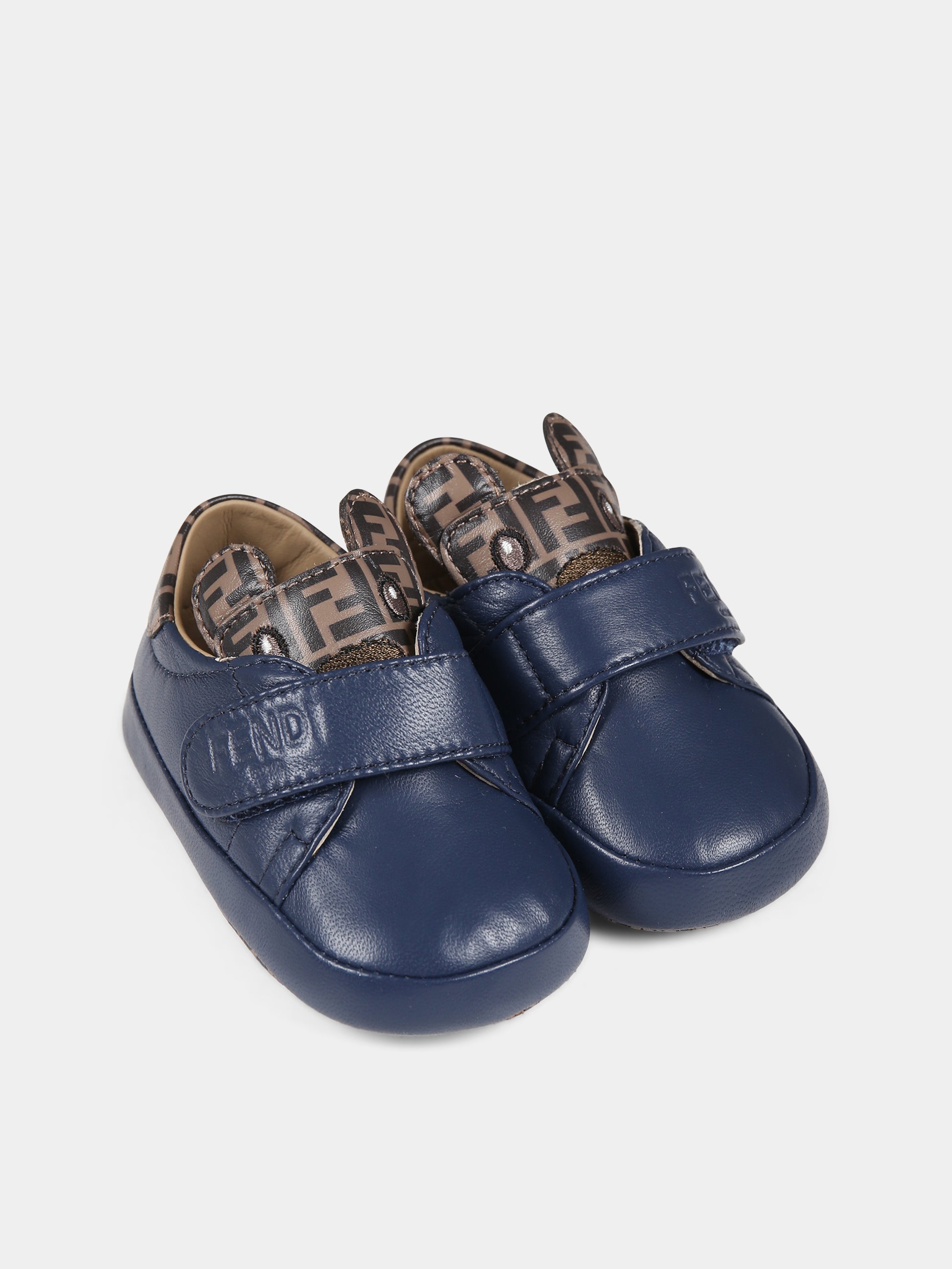 Sneakers blu per neonato,Fendi Kids,BUR099 AGCC F1LQU