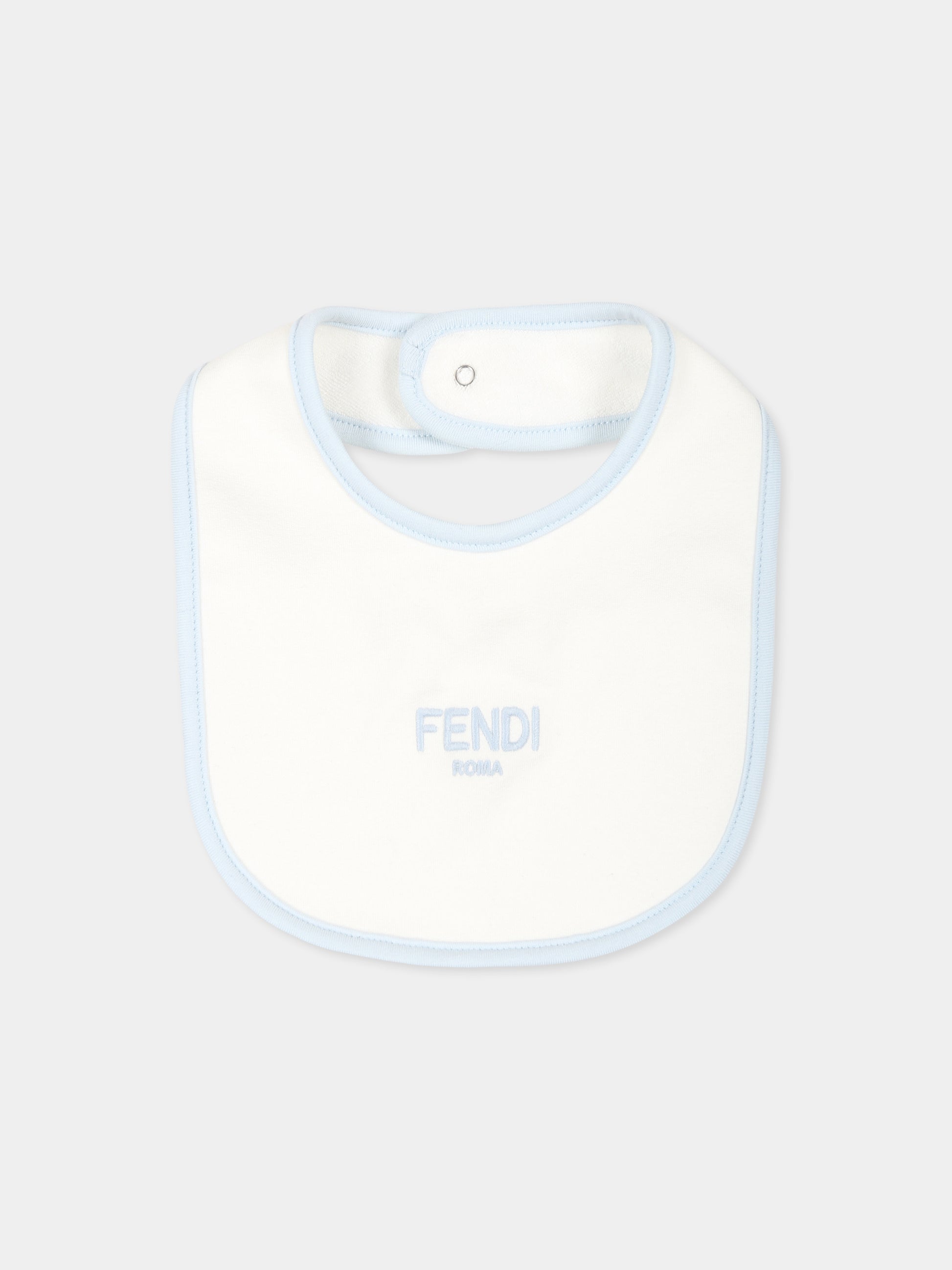 Set celeste per neonato con logo,Fendi Kids,BUK103 8RA F19J4