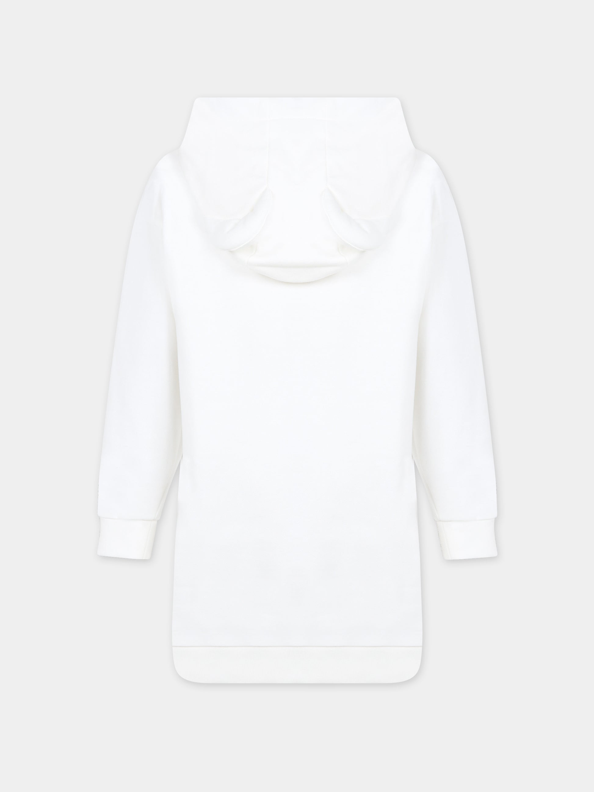 Felpa bianca con manga per bambina,Fendi Kids,JFB611 5V0 F0TU9