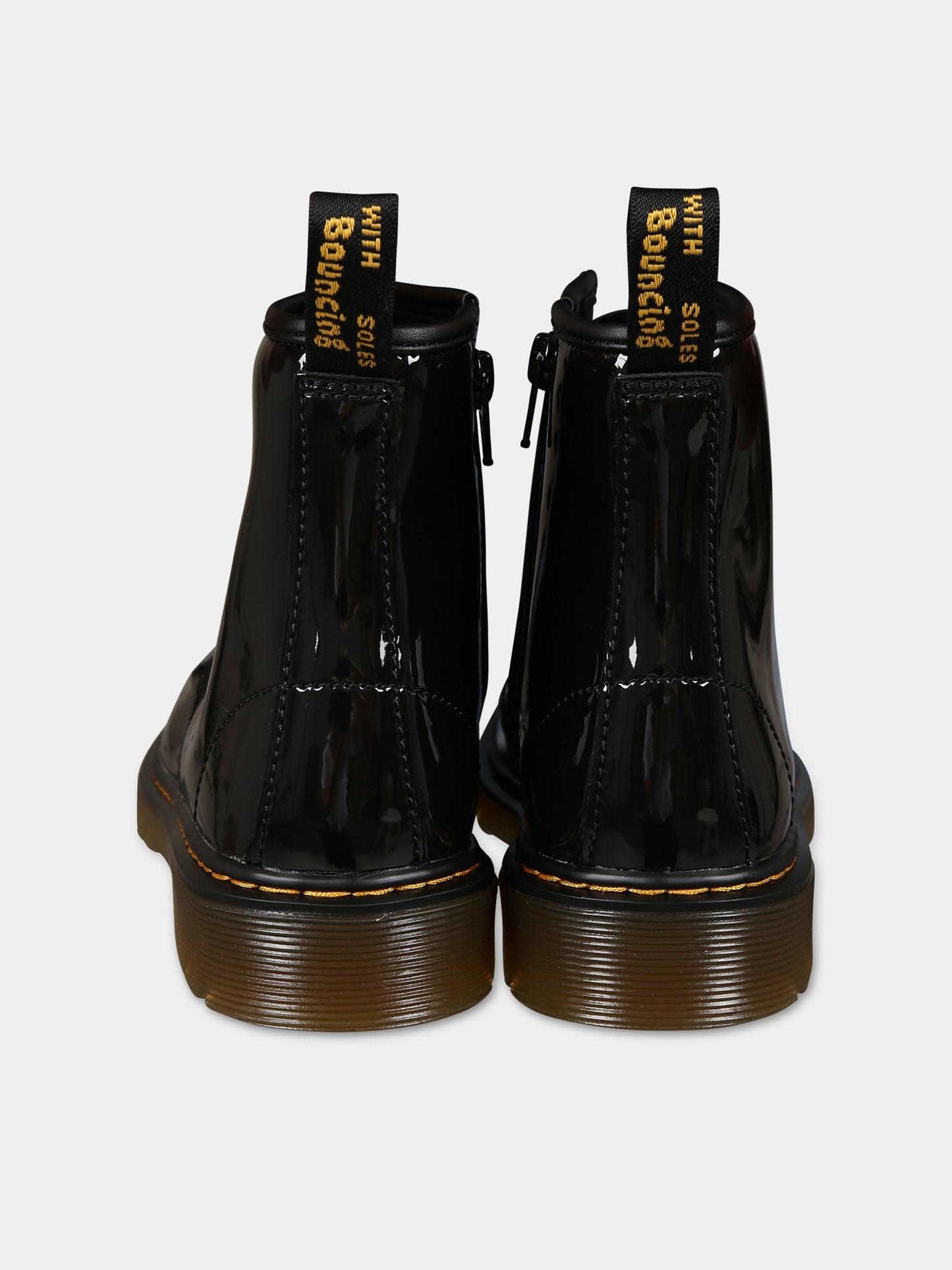 Black 1460 boots for girl with logo