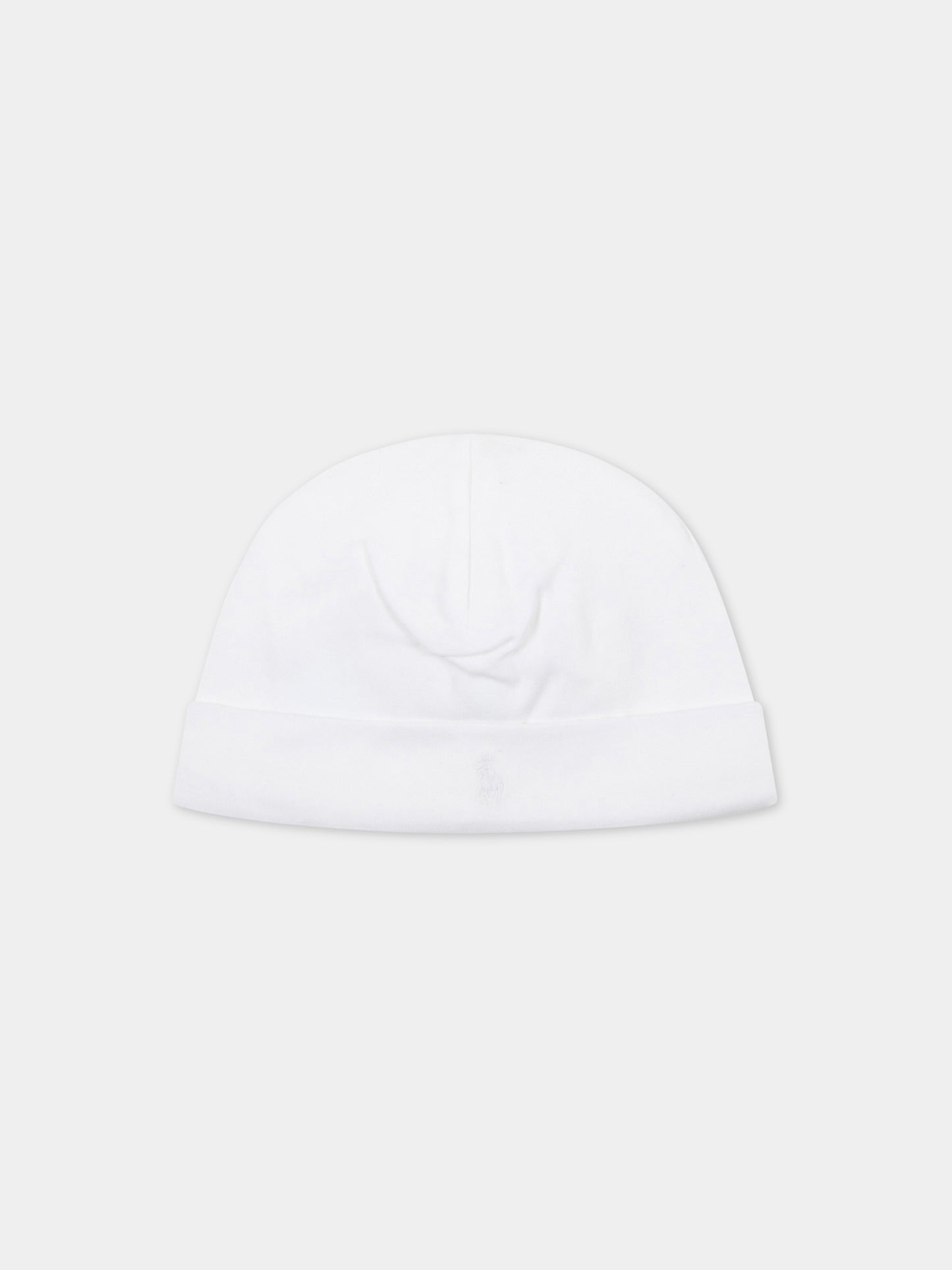 Cappello bianco per neonata con logo,Monnalisa,35B004 2004 0001