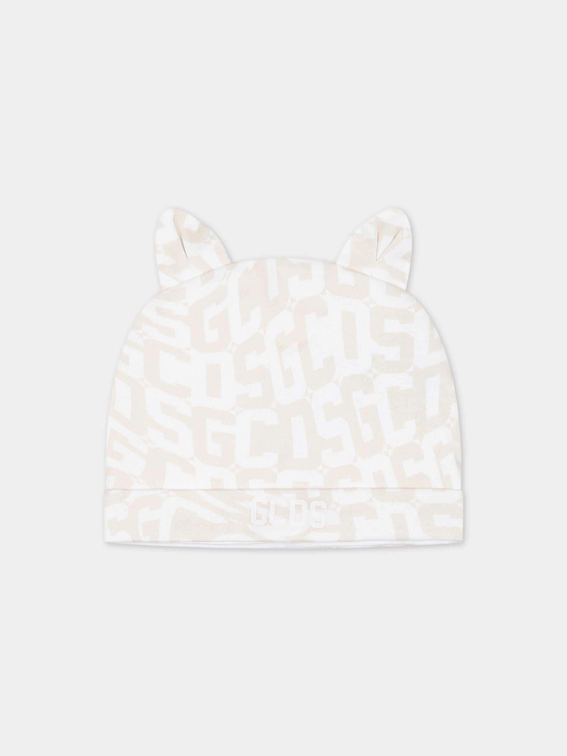 Set avorio per neonati con logo,Gcds Kids,GUY010 LAB77 85016