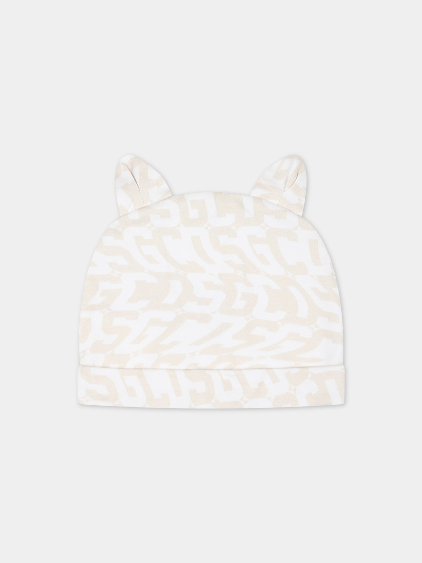 Set avorio per neonati con logo,Gcds Kids,GUY010 LAB77 85016