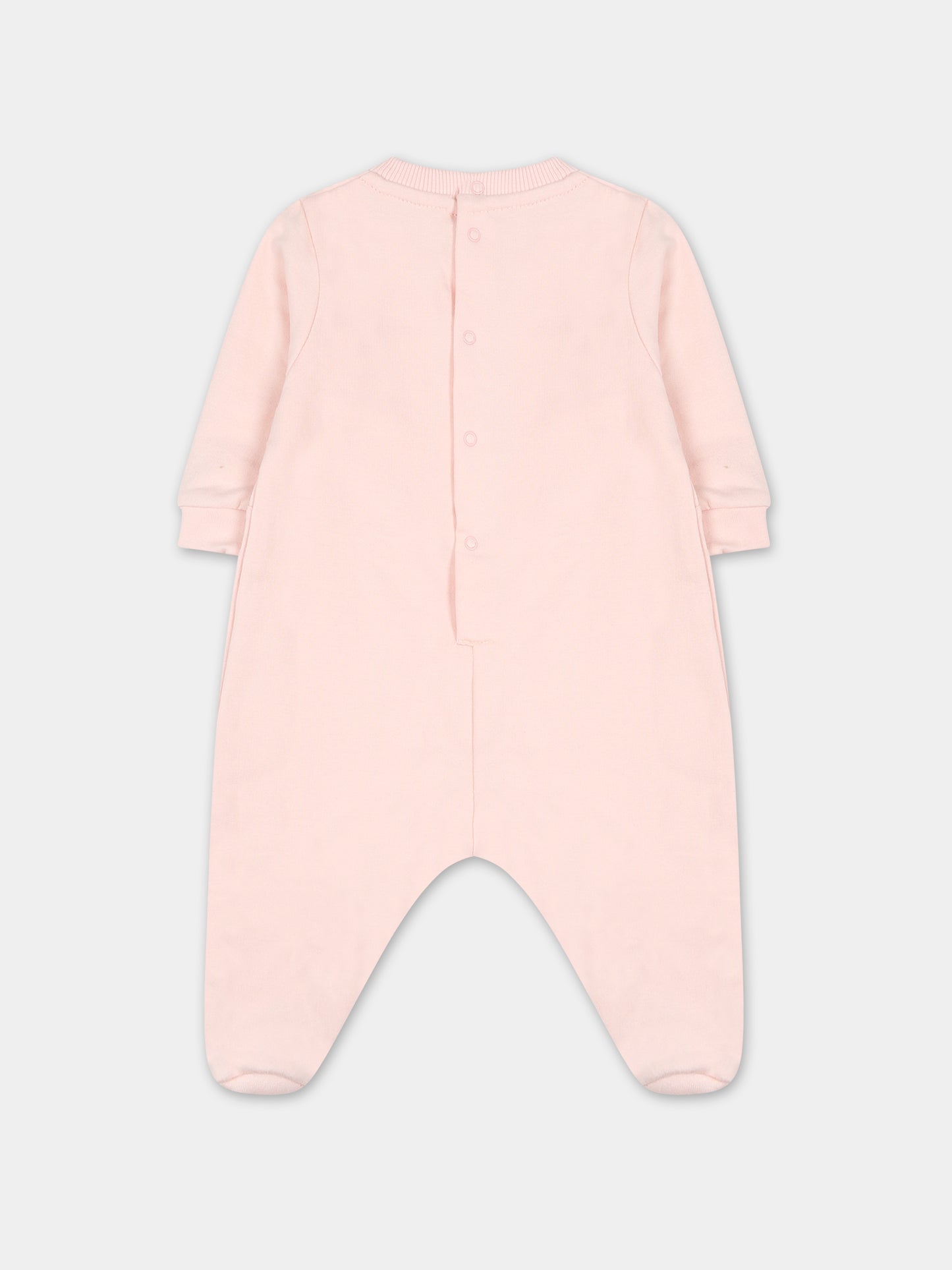 Tutina rosa per neonata con logo,Gcds Kids,GUY015 LDA26 52859