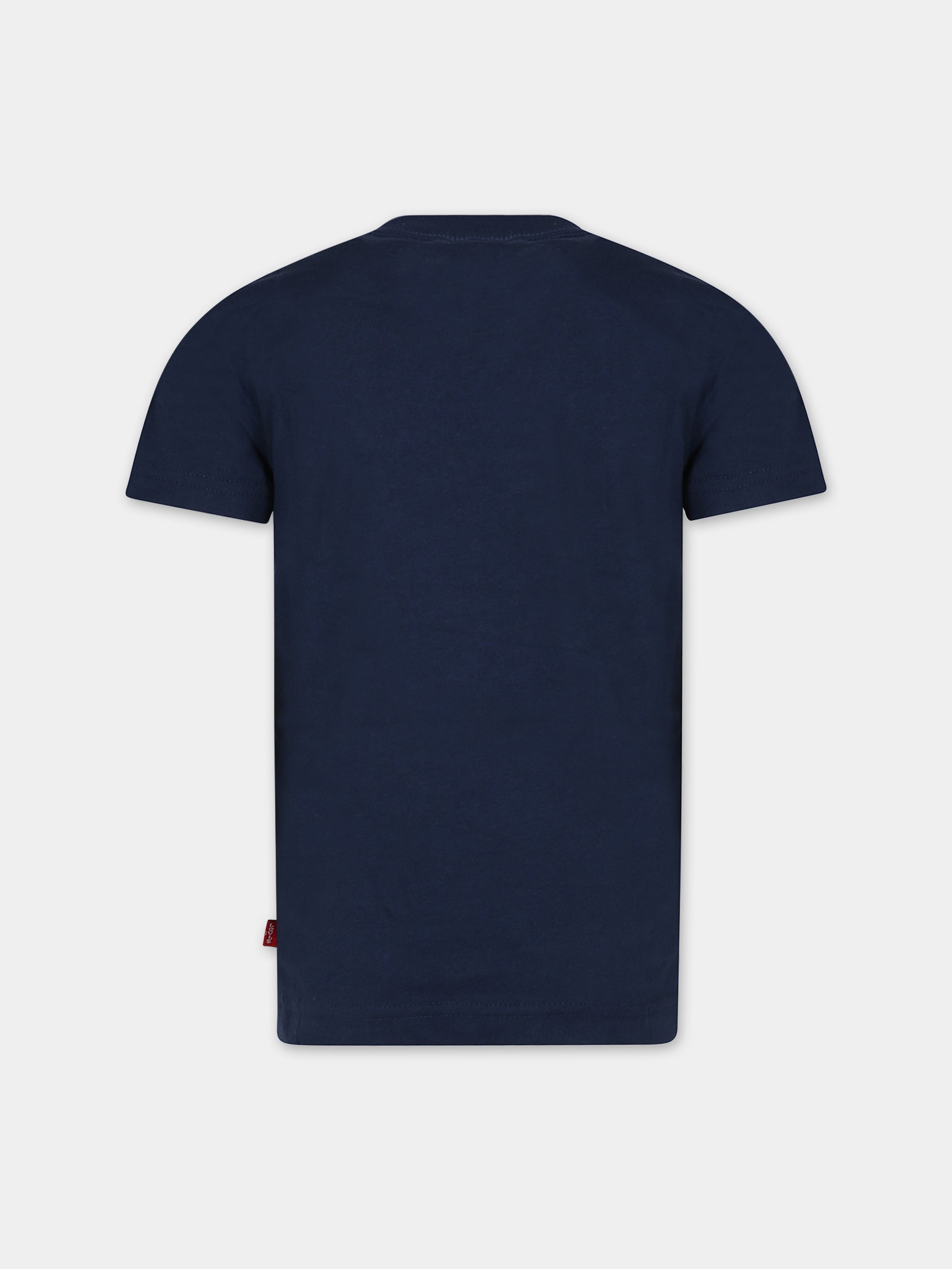 T-shirt blu per bambini con logo,Levi's Kids,23WMLK8E8157 C8D