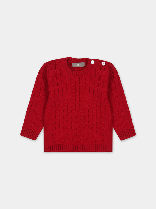 Maglione rosso per neonati,Little Bear,7164 ROSSO