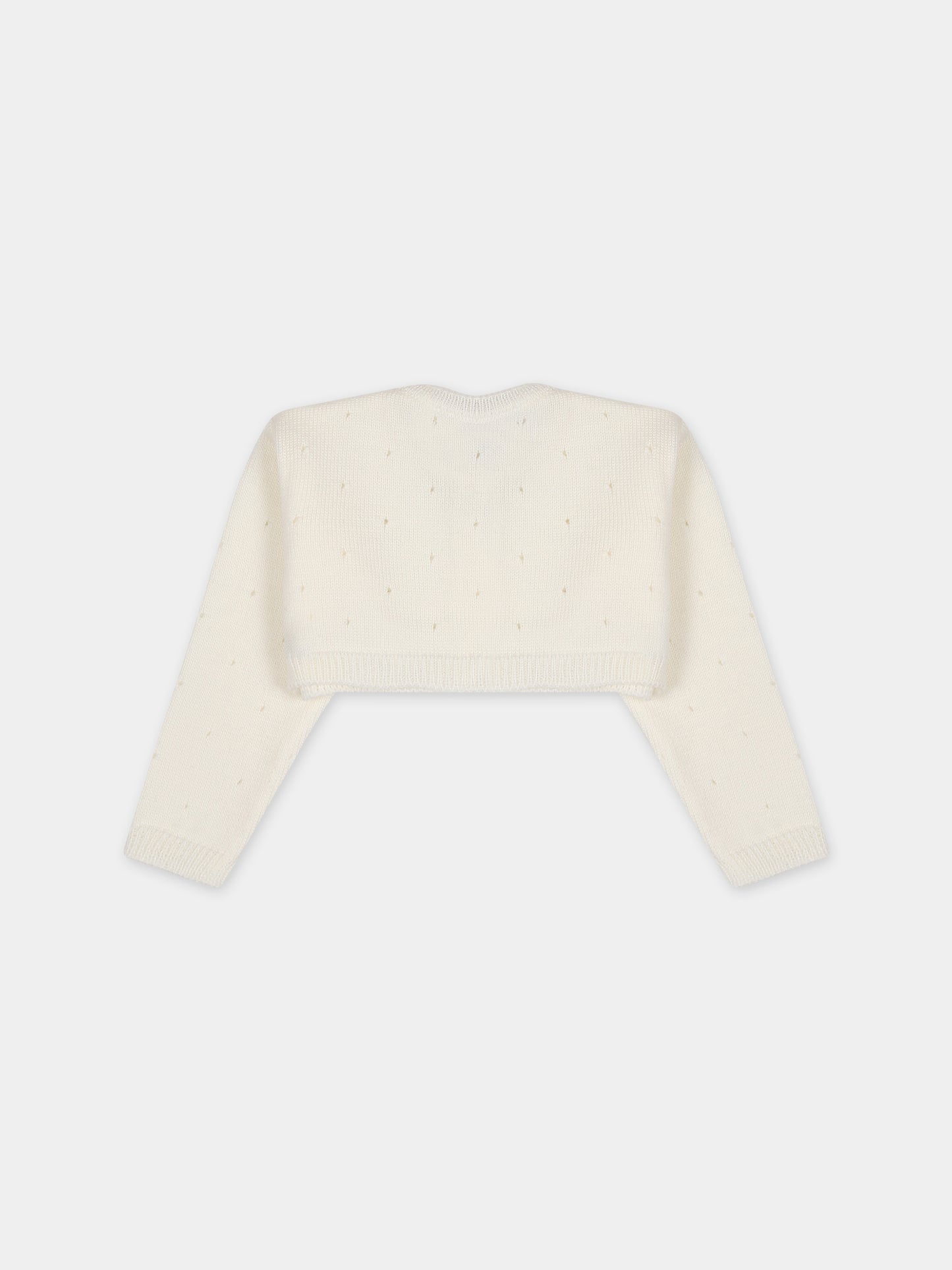 Cardigan bianco per neonata,Little Bear,7166 LATTE