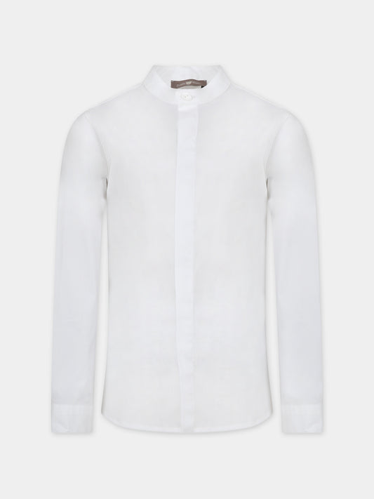 Camicia bianca per bambino,Little Bear,7236 LATTE