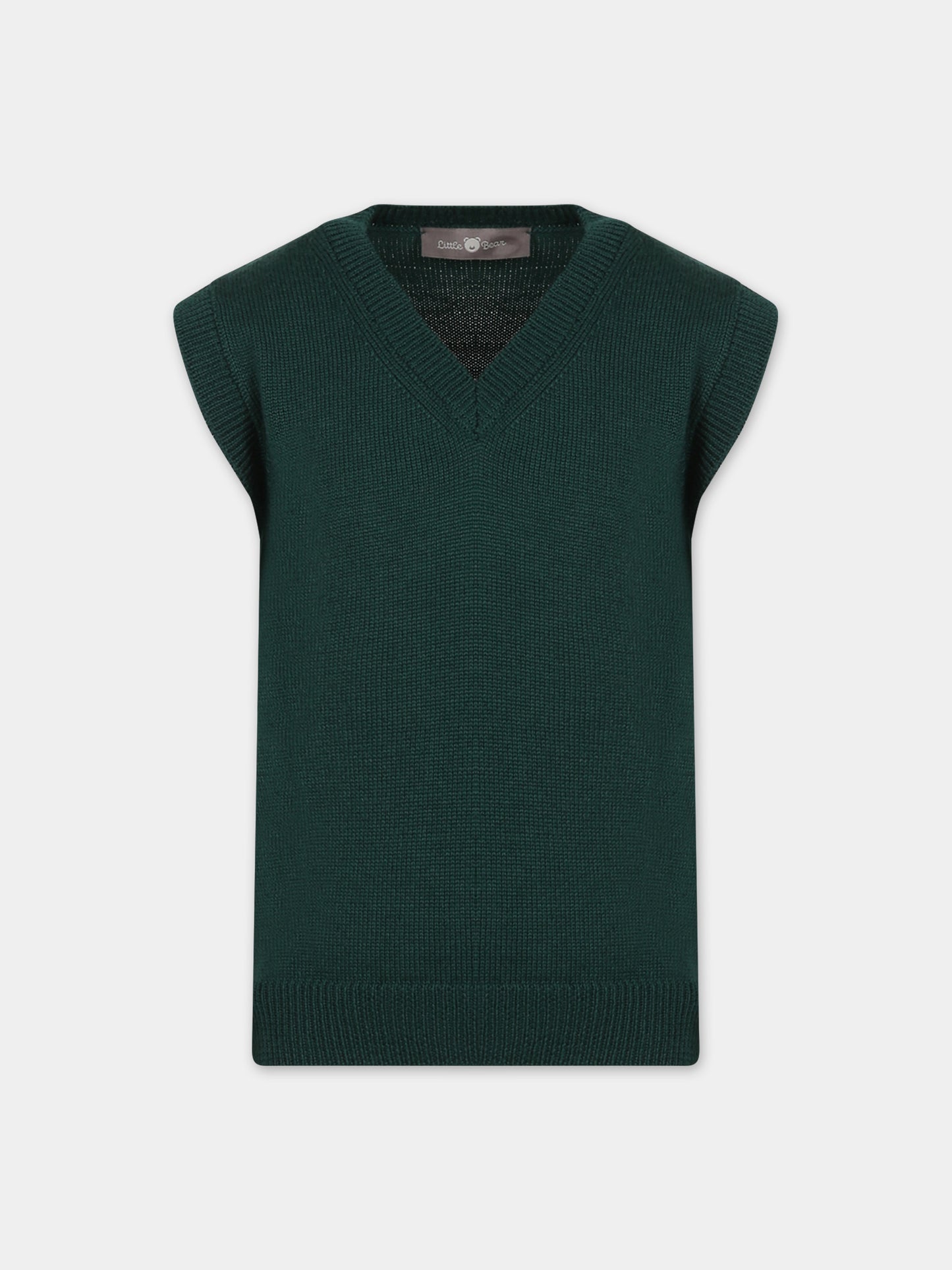 Maglia gilet verde per bambino,Little Bear,7159 VERDE