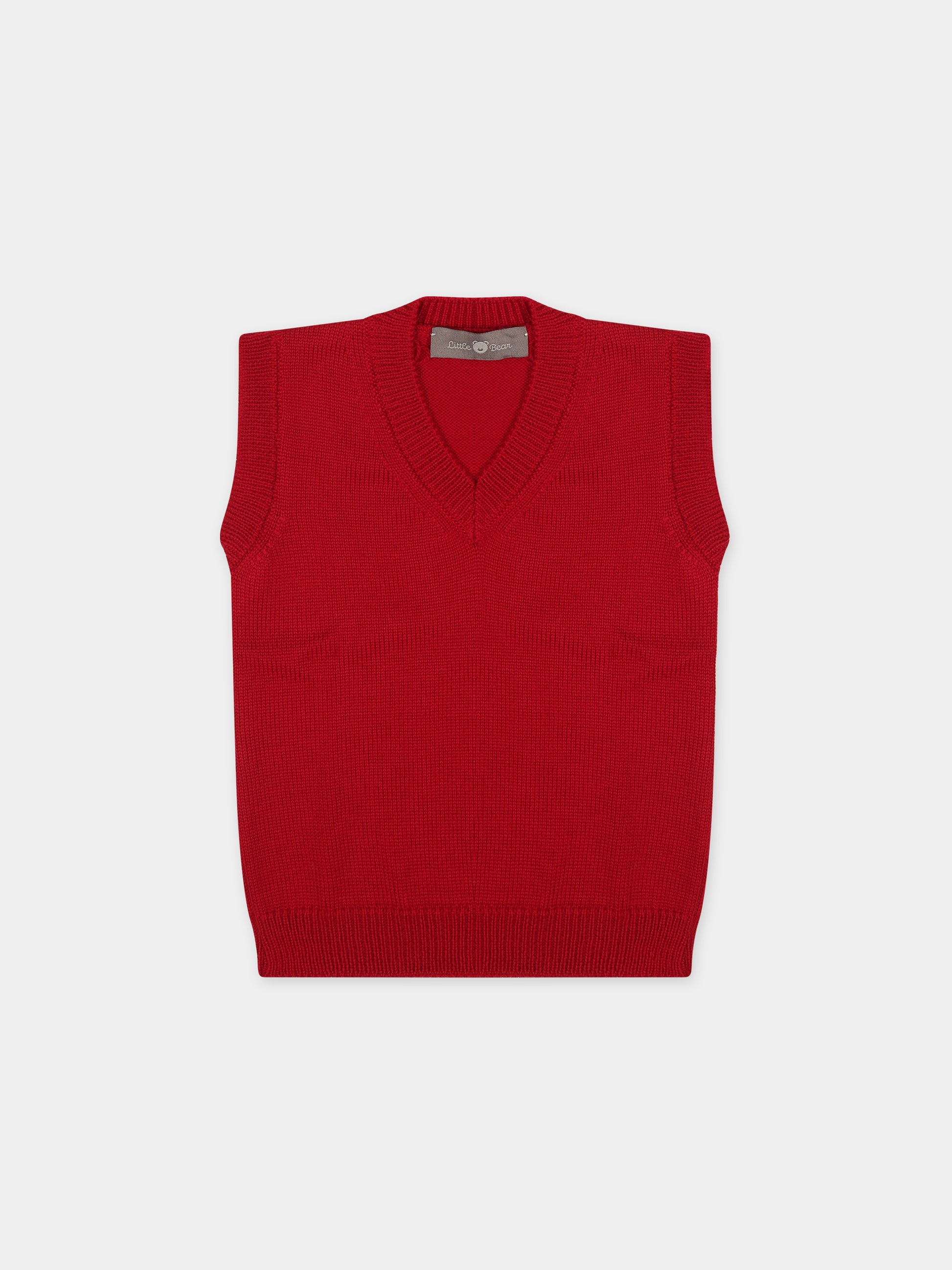 Maglia gilet rossa per neonato,Little Bear,7159 ROSSO