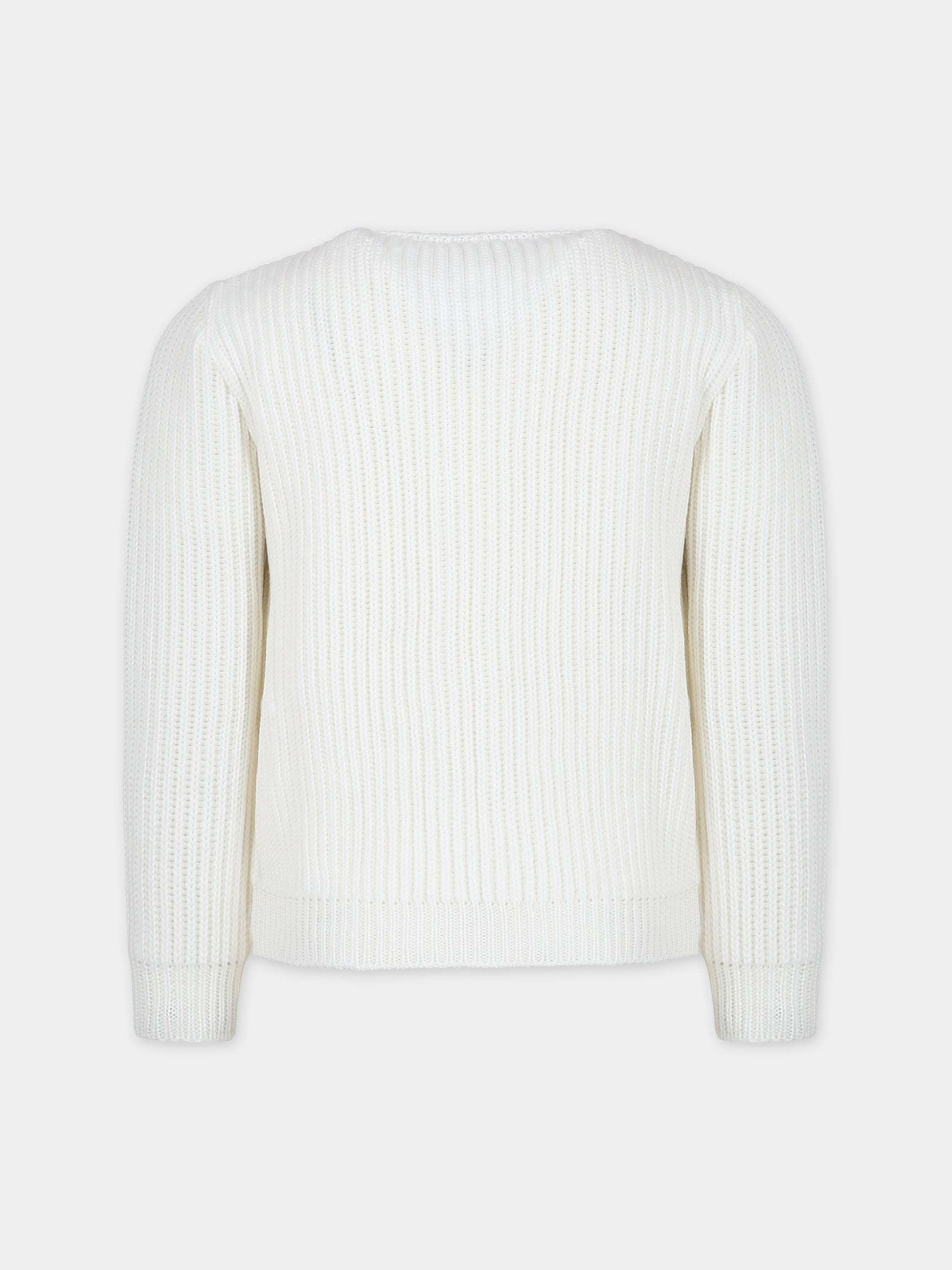 Cardigan bianco per bambini,Little Bear,7167 LATTE