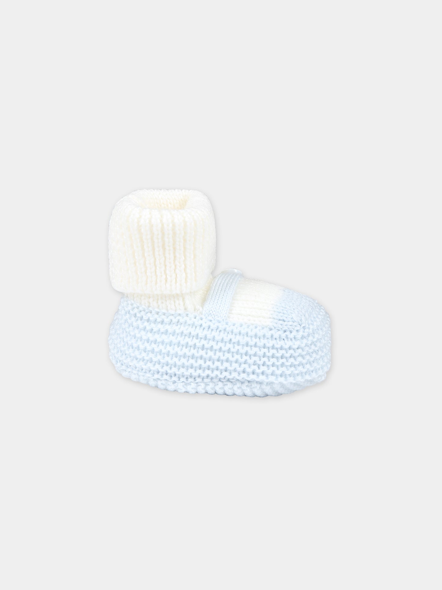 Babbucce multicolor per neonato,Little Bear,7141 LATTE/CIELO