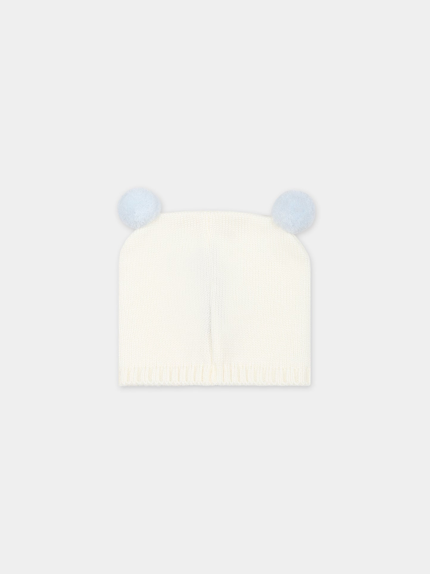 Cappello bianco per neonato,Little Bear,7135 LATTE/CIELO
