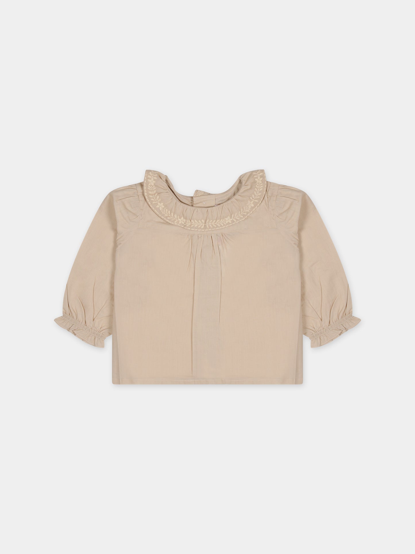 Camicia rosa per neonata con ricami,Bonpoint,W03XBLW00009 023A