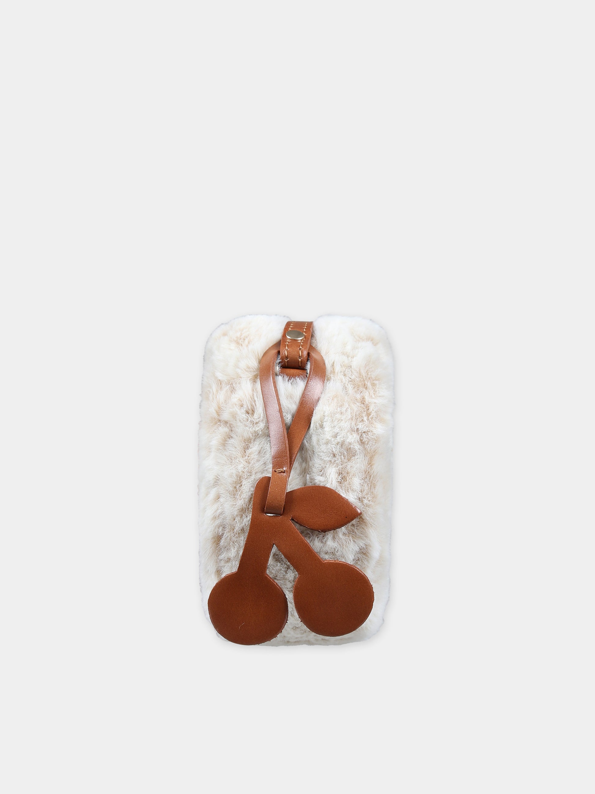Borsa bianca per bambina con ciliegie,Bonpoint,W03GBAW00004 060B