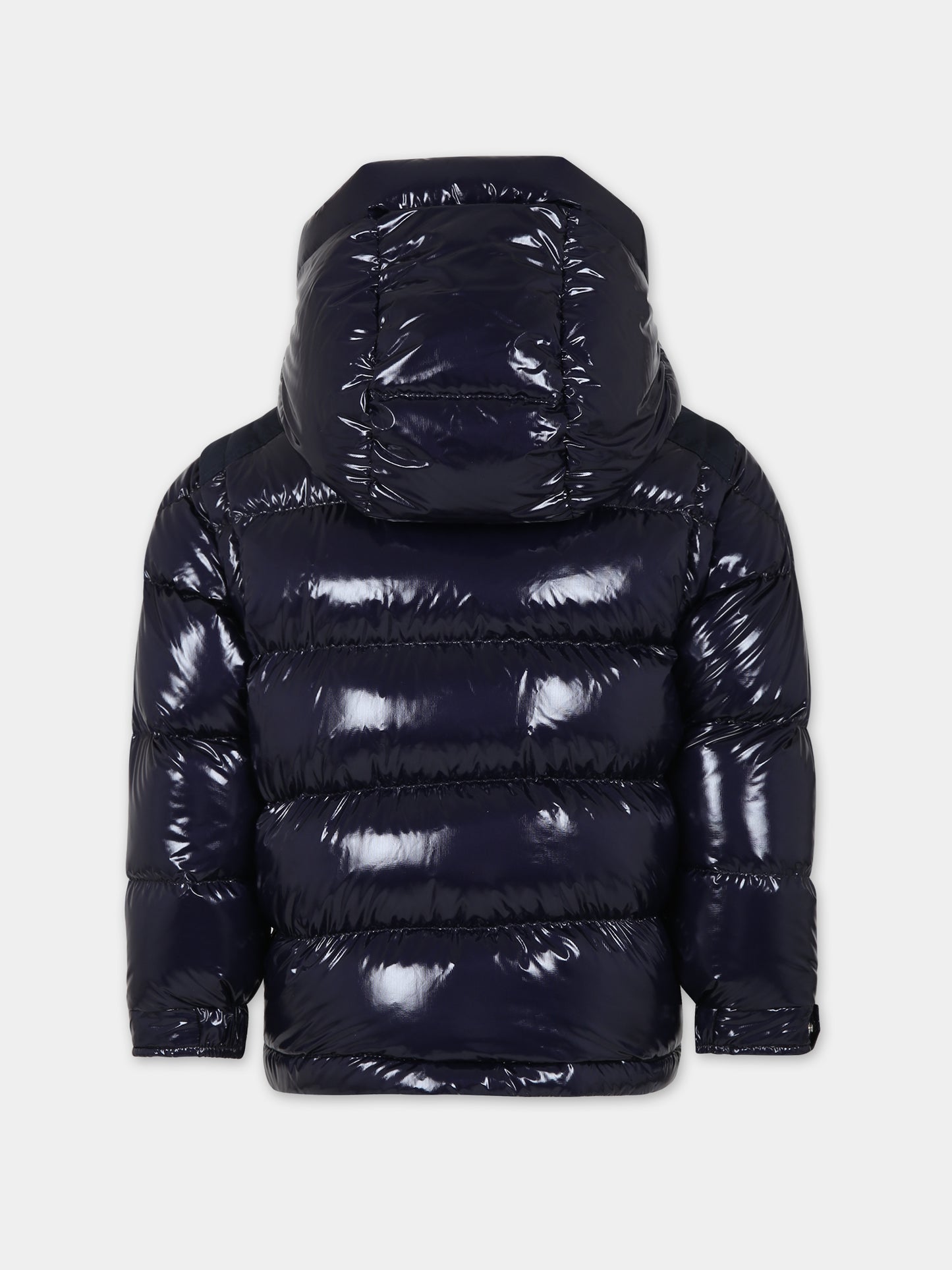 Piumino Karakorum blu per bambino con logo,Moncler Kids,954 1A00113 59607 7A9