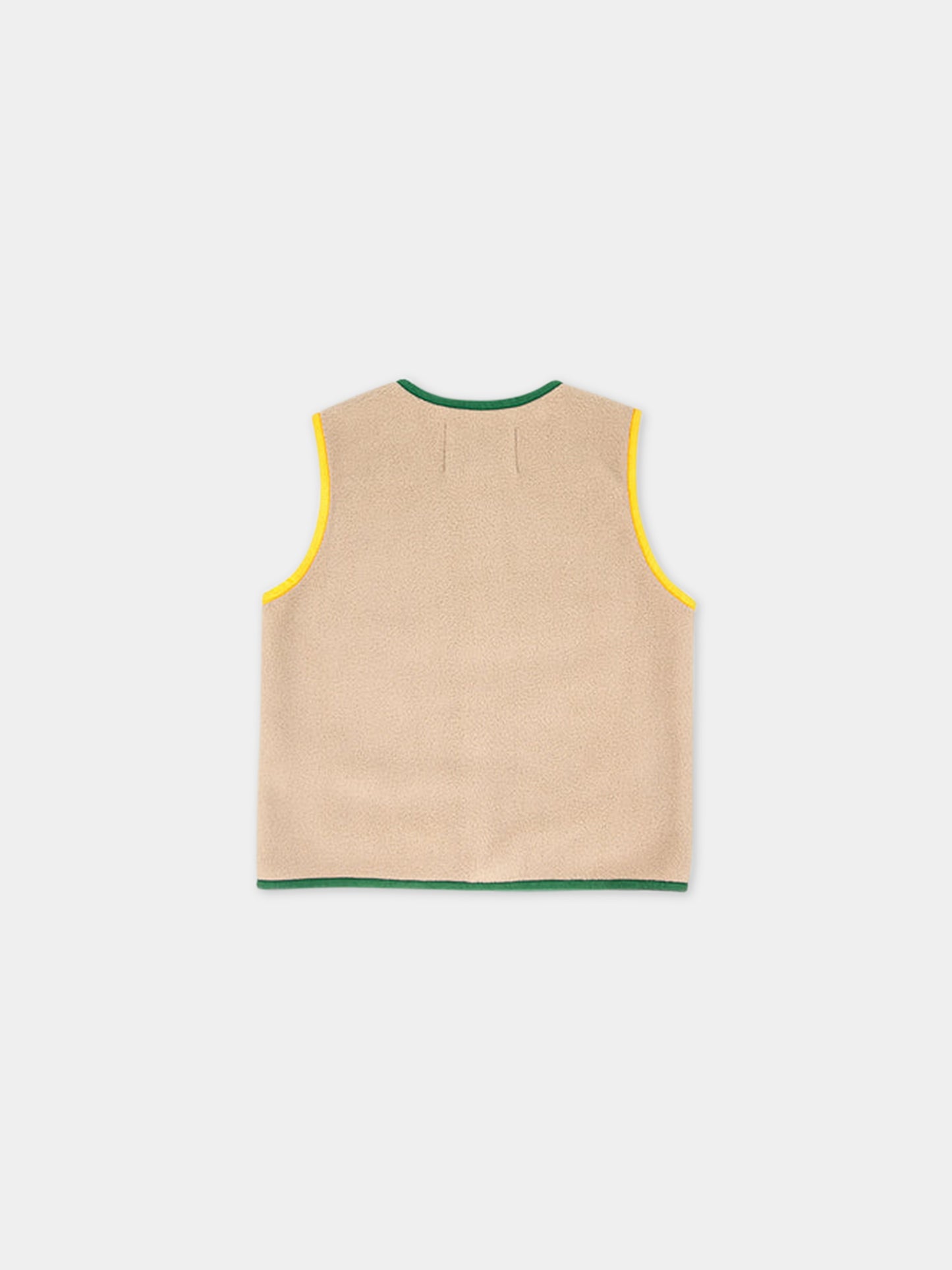 Gilet avorio per bambini con logo,Bobo Choses,223AC125