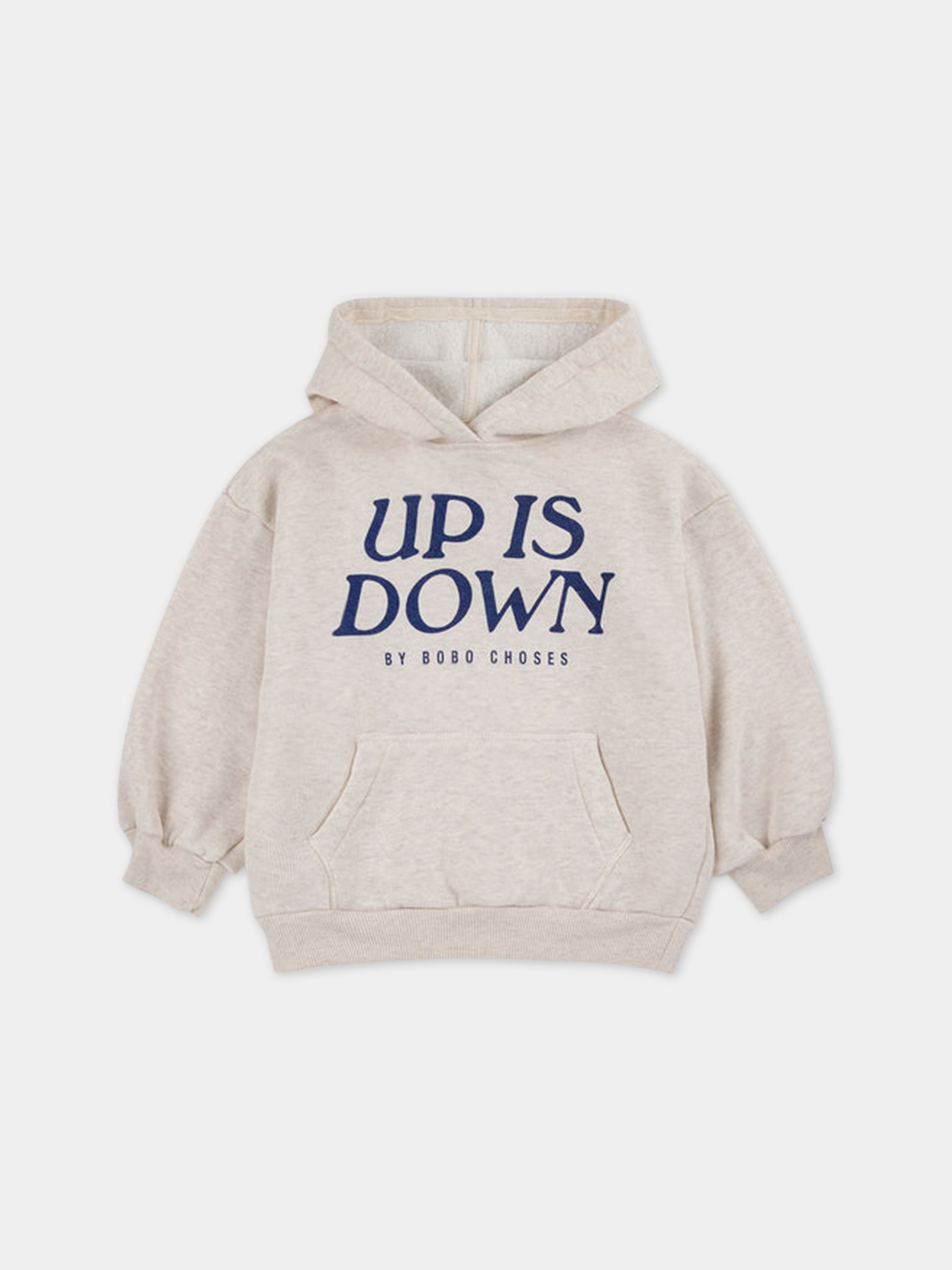 Felpa avorio per bambini con stampa logo,Bobo Choses,223AC049