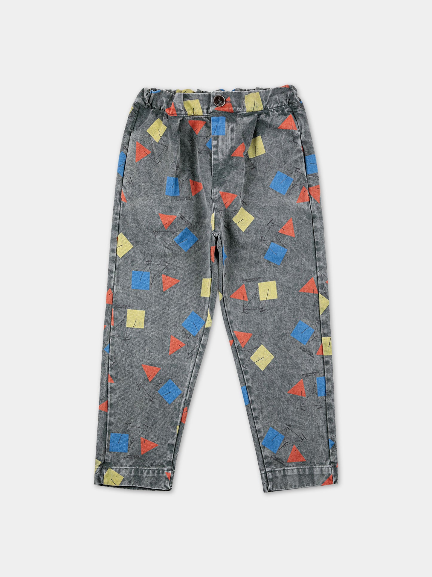 Pantalone grigio per bambino con stampa,Bobo Choses,223AC078