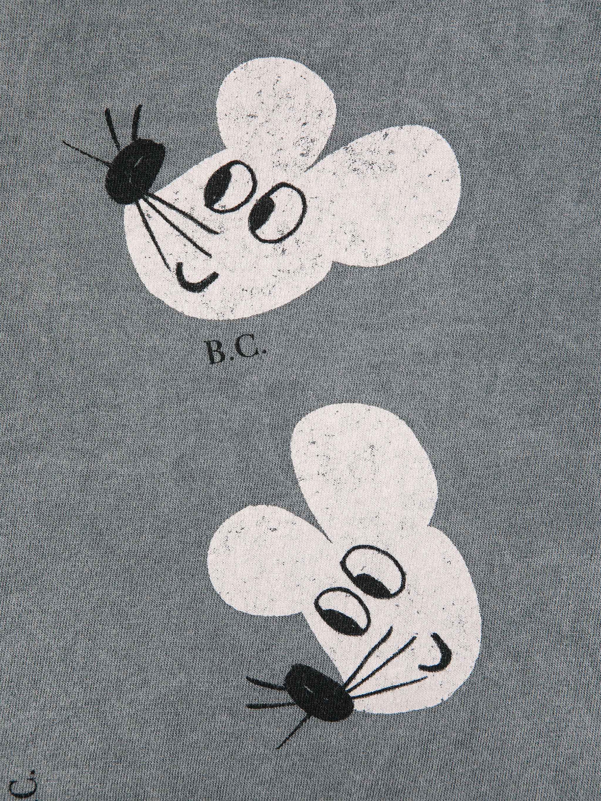 T-shirt grigia per bambino con stampa topolini,Bobo Choses,223AC016