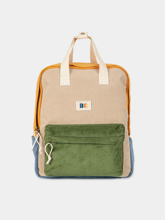 Zaino multicolor per bambini in velluto,Bobo Choses,223AI005