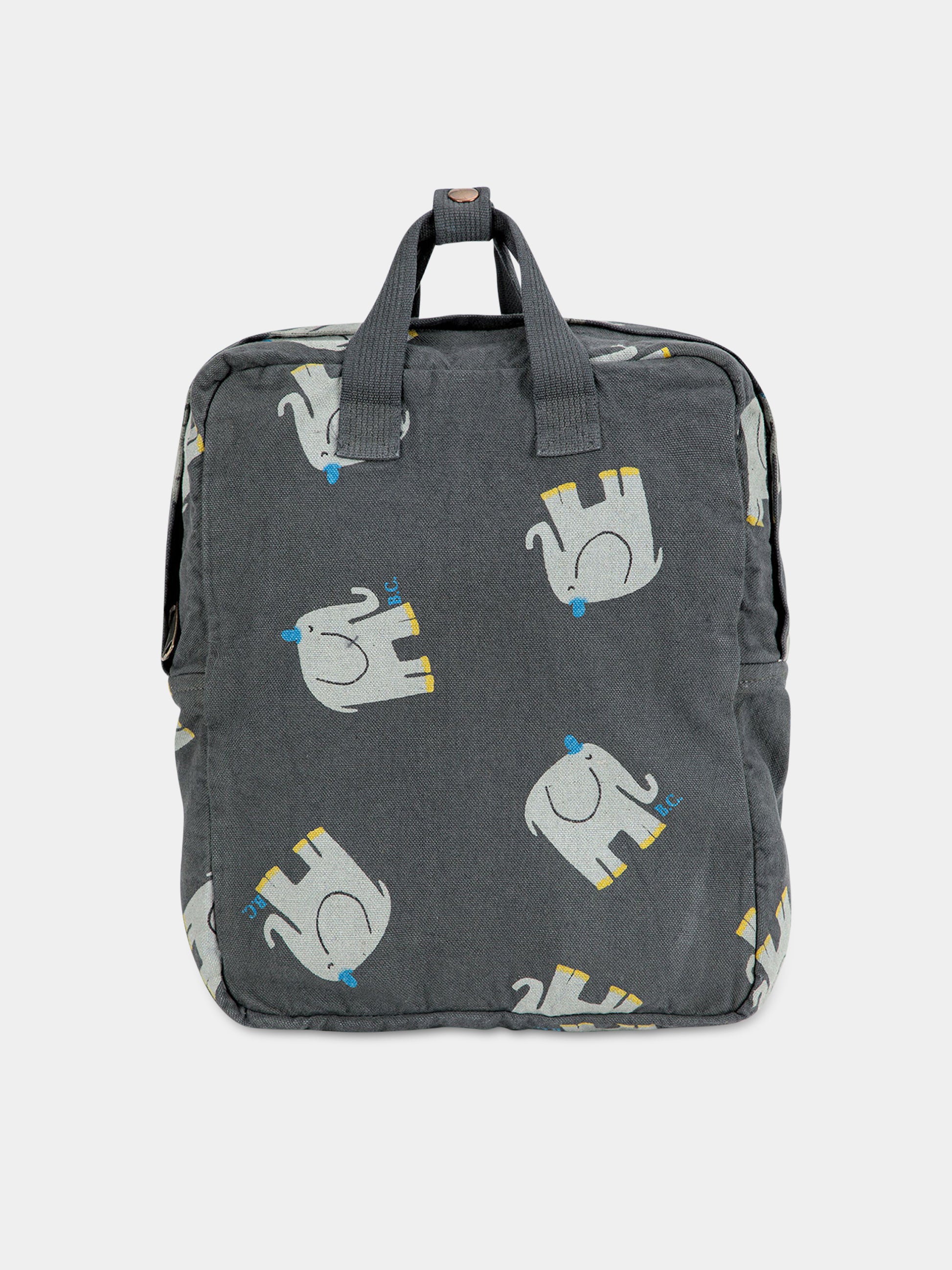 Zaino grigio per bambino con stampa elefanti,Bobo Choses,223AI007