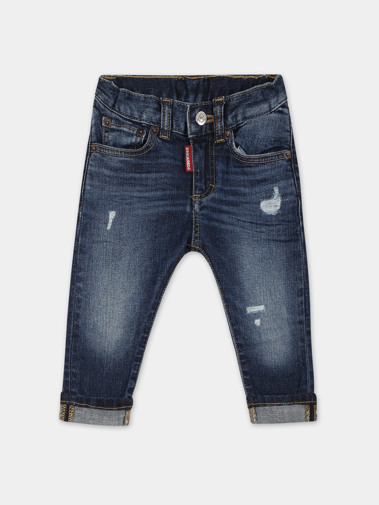 Jeans blu per neonato con logo,Dsquared2,DQ01TC D0A4M DQ01