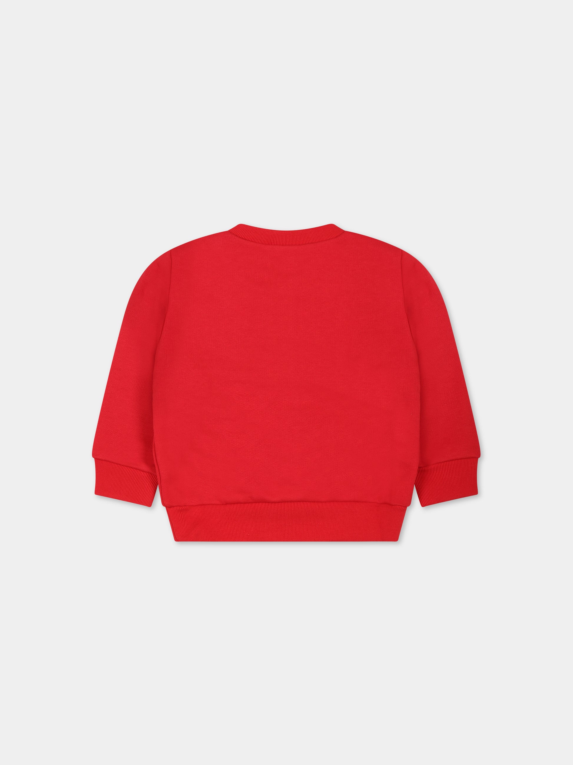 Felpa rossa per neonato con logo,Dsquared2,DQ1796 D003G DQ411