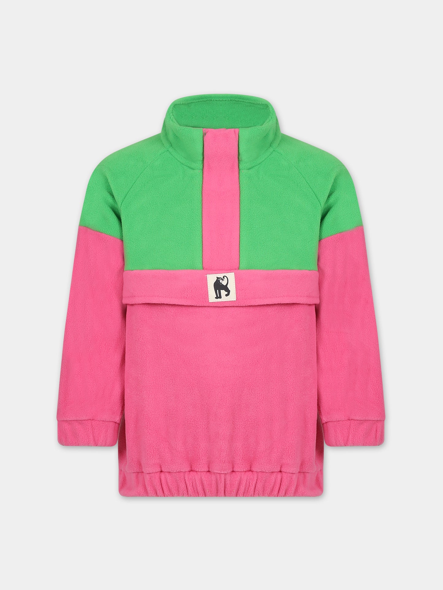 Felpa rosa per bambina con pantera,Mini Rodini,2371011628