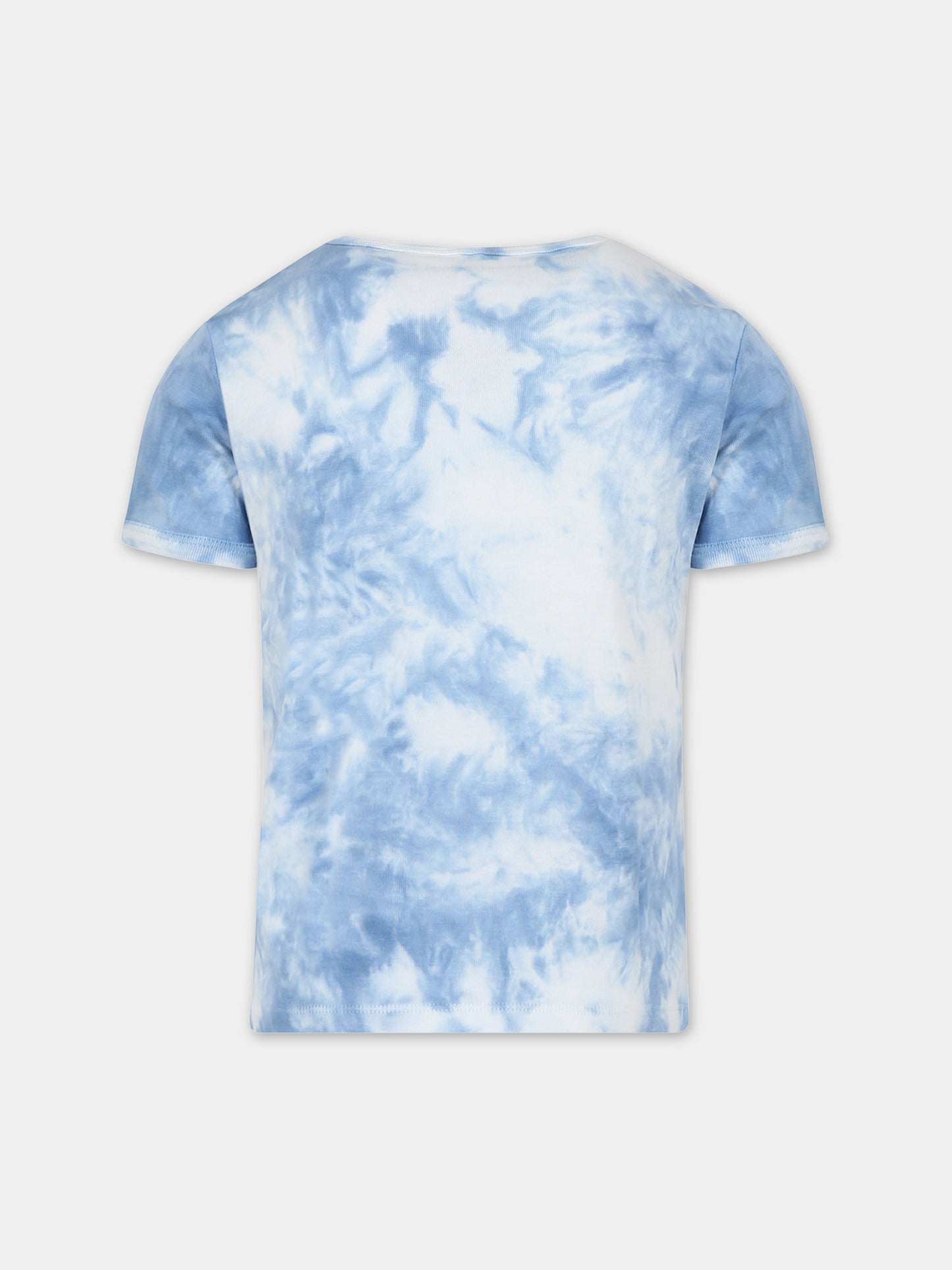 T-shirt celeste per bambini con colomba della pace,Mini Rodini,2382010160