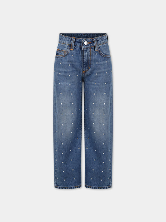Jeans per bambina con strass,Barrow,F3BKJGDP048 126