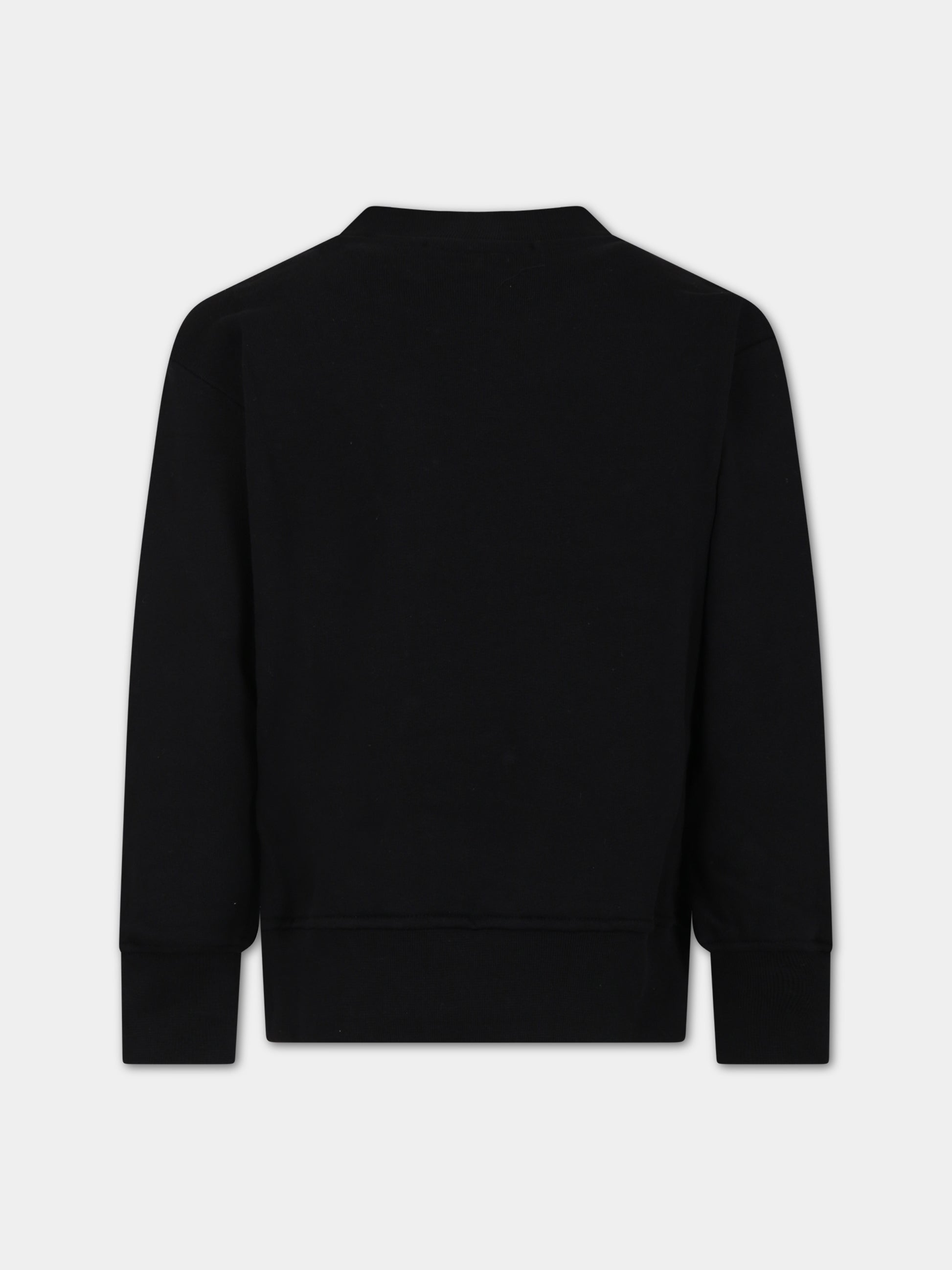 Felpa nera per bambini con logo,Msgm Kids,F3MSJUSW022 110