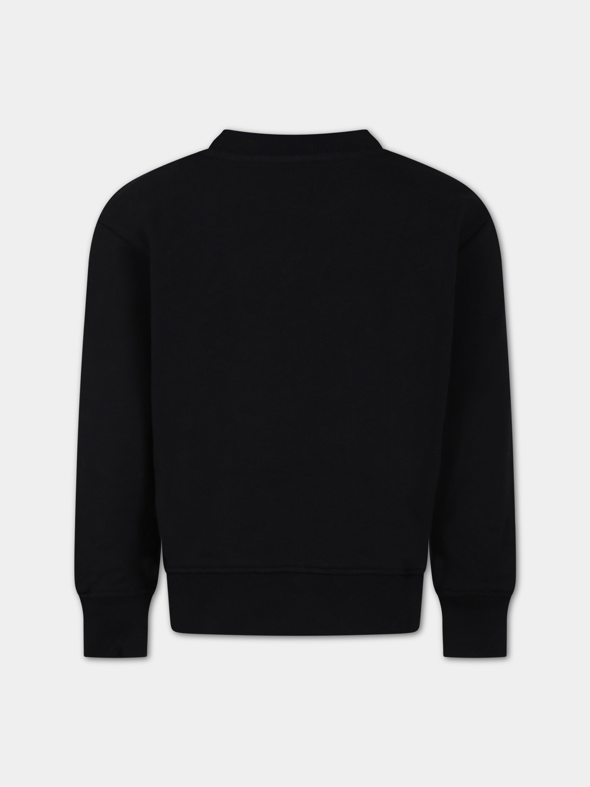 Felpa nera per bambina con logo,Msgm Kids,F3MSJUSW023 110