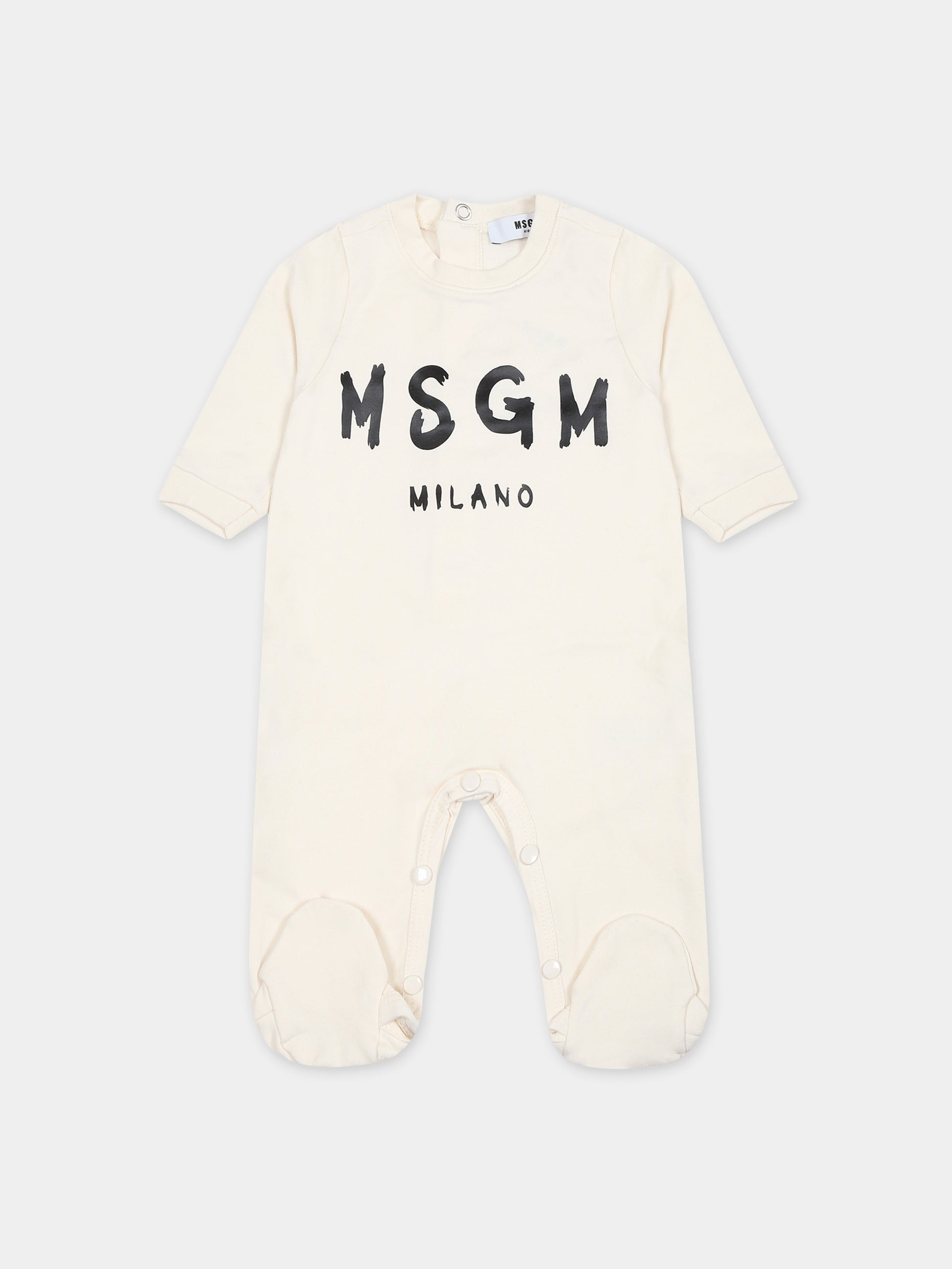 Set avorio per neonati con logo,Msgm Kids,F3MSUBRS035 013