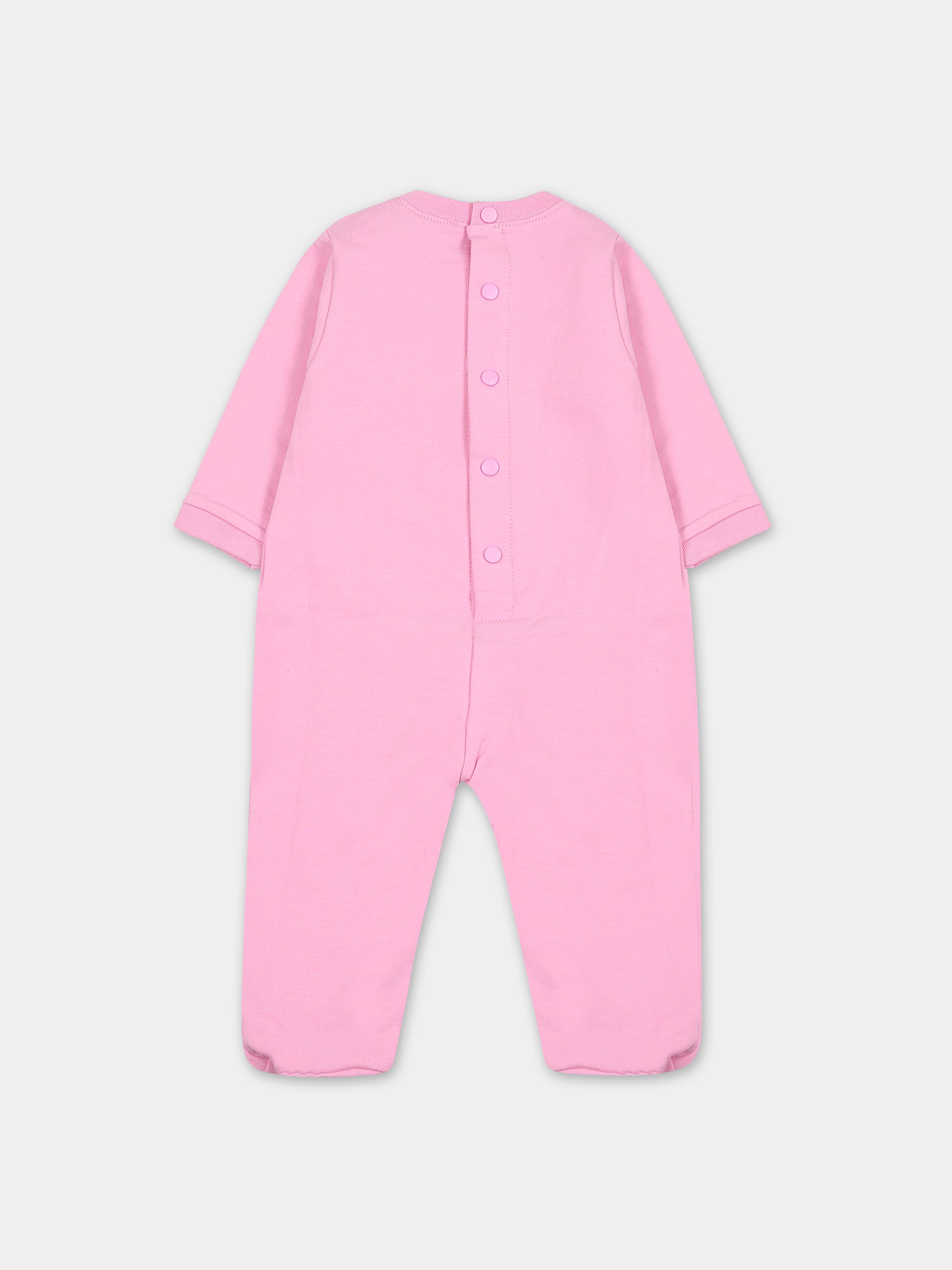 Set rosa per neonata con logo,Msgm Kids,F3MSUBRS035 042