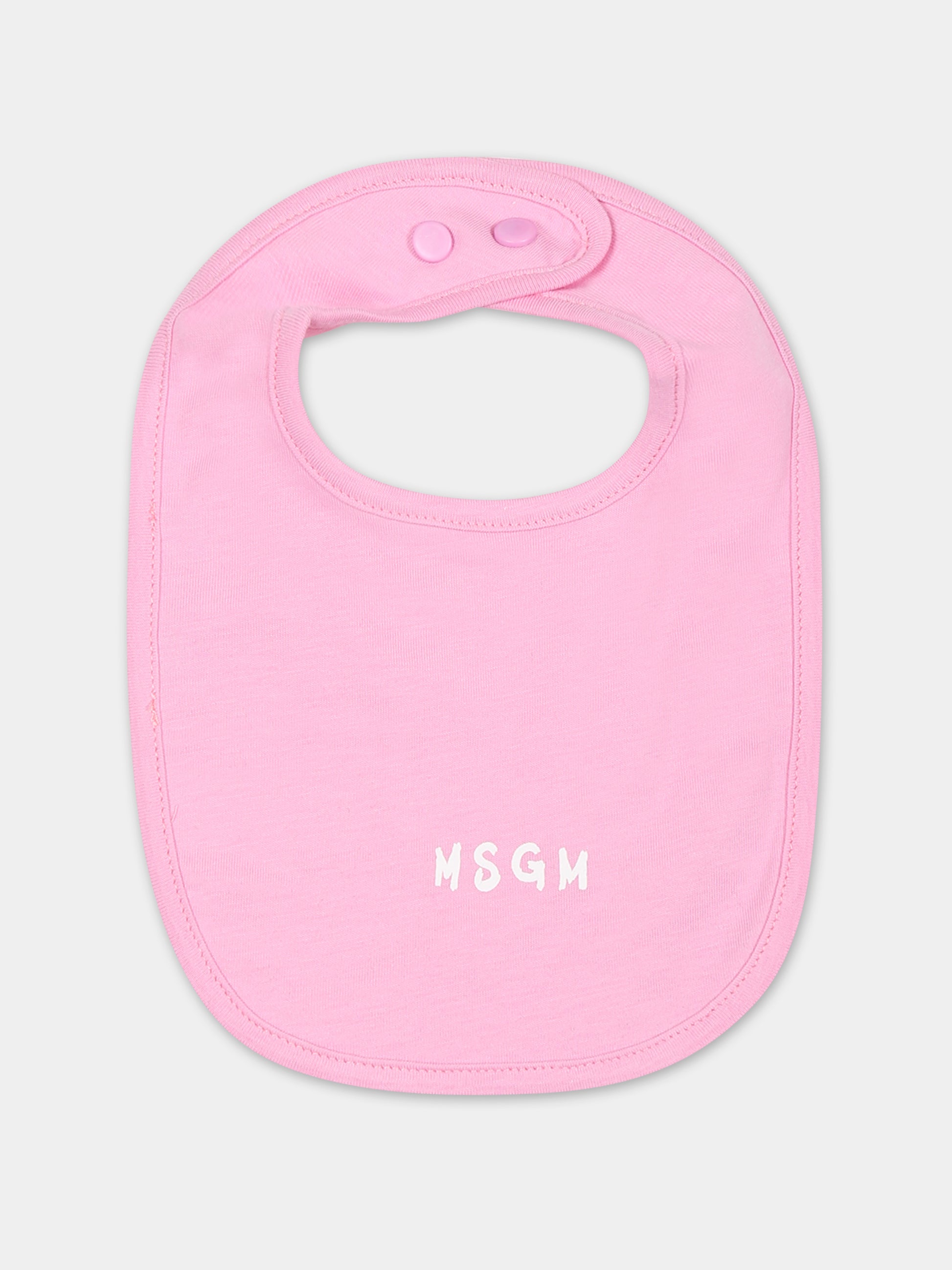 Set rosa per neonata con logo,Msgm Kids,F3MSUBRS035 042