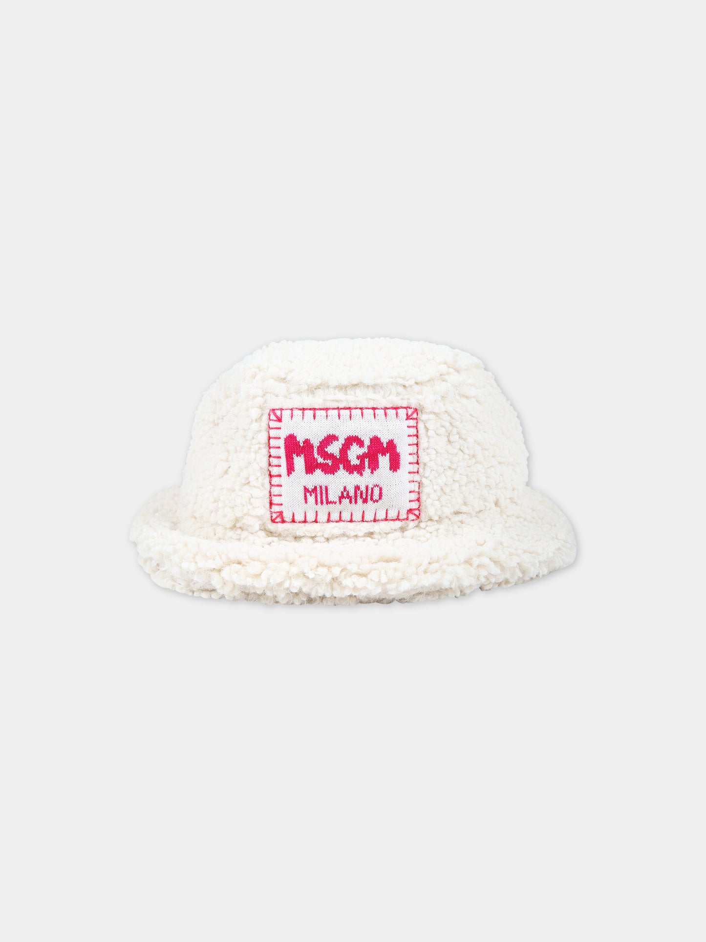 Cloche avorio per bambina con logo,Msgm Kids,F3MSJGCT059 013